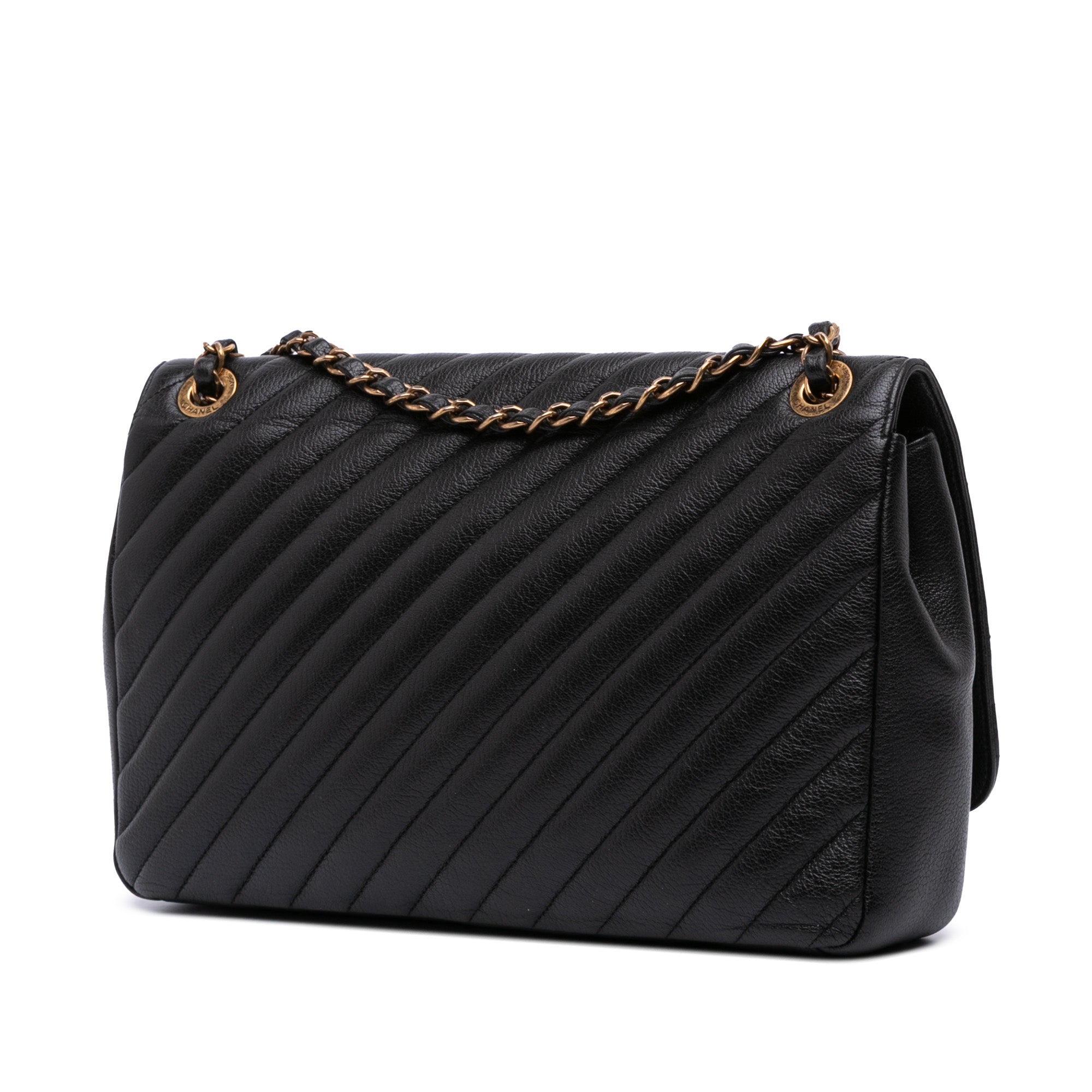 Chanel Large Diagonal Quilted Goatskin Flap - image 2