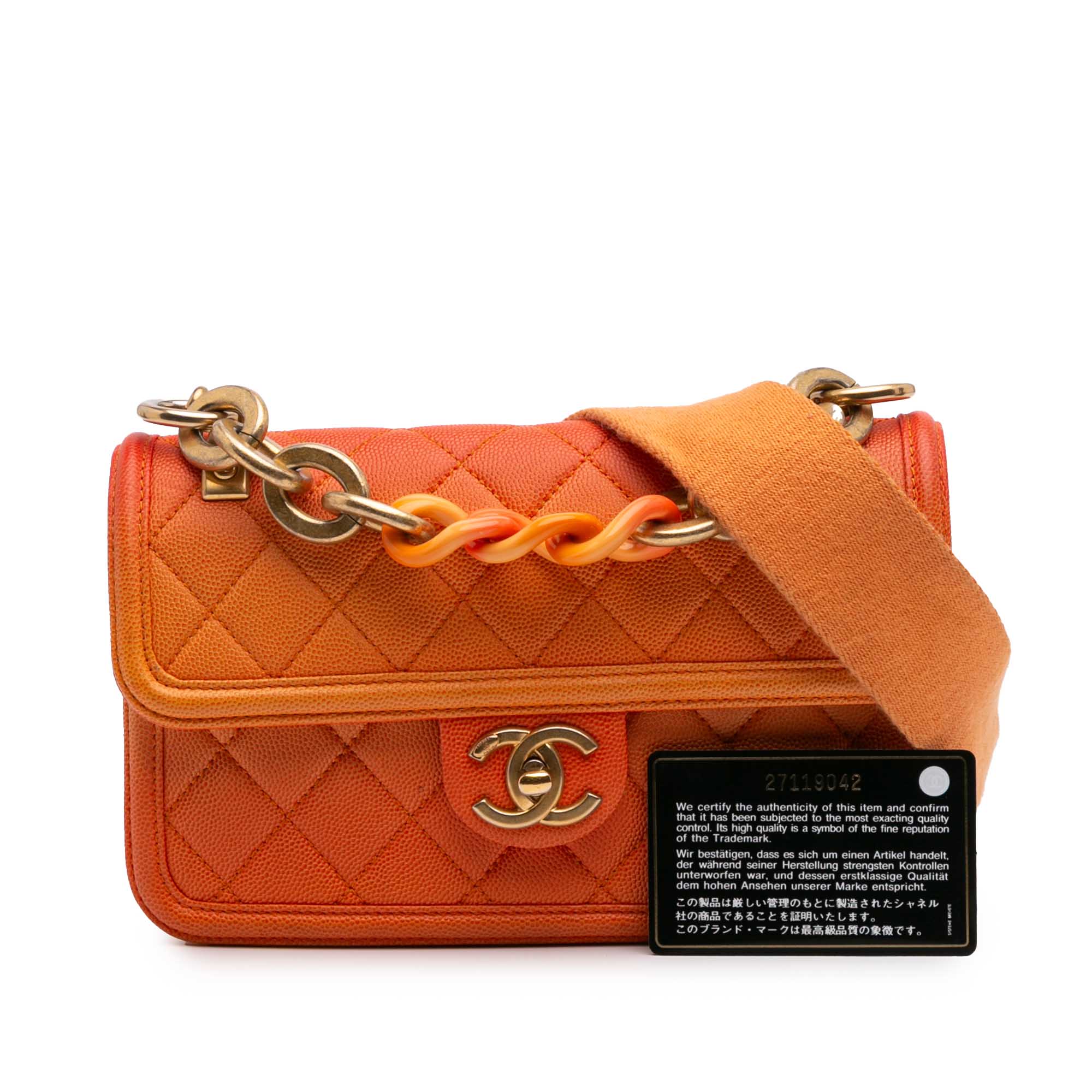 Chanel Small Quilted Caviar Sunset On The Sea Flap - image 10