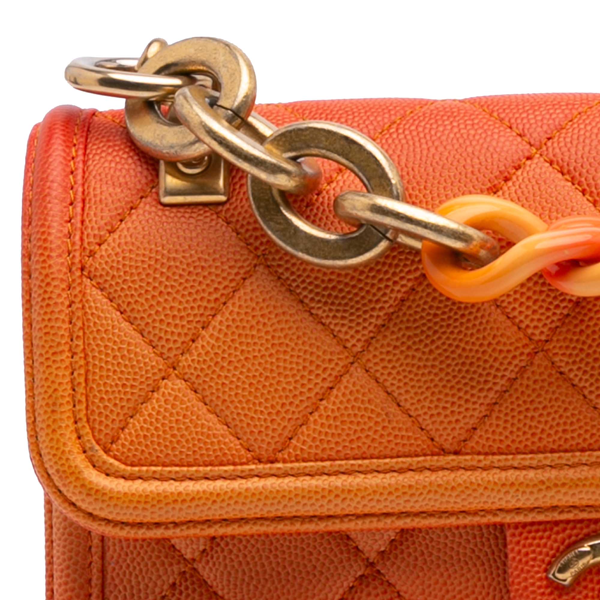 Chanel Small Quilted Caviar Sunset On The Sea Flap - image 6