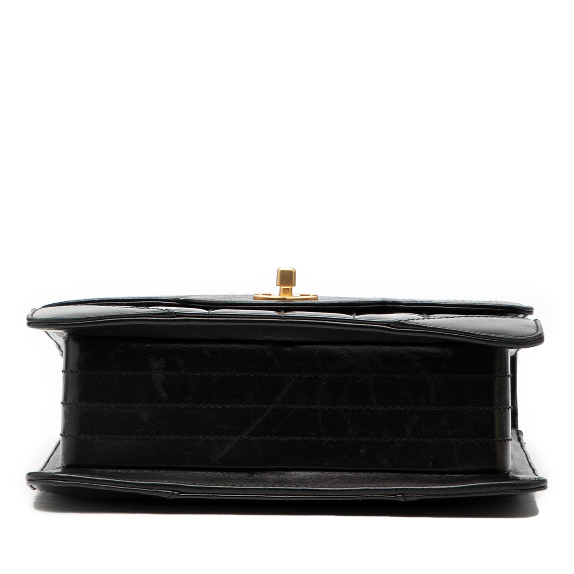 Chanel CC Chocolate Bar Patent and Lambskin Square Flap - image 3
