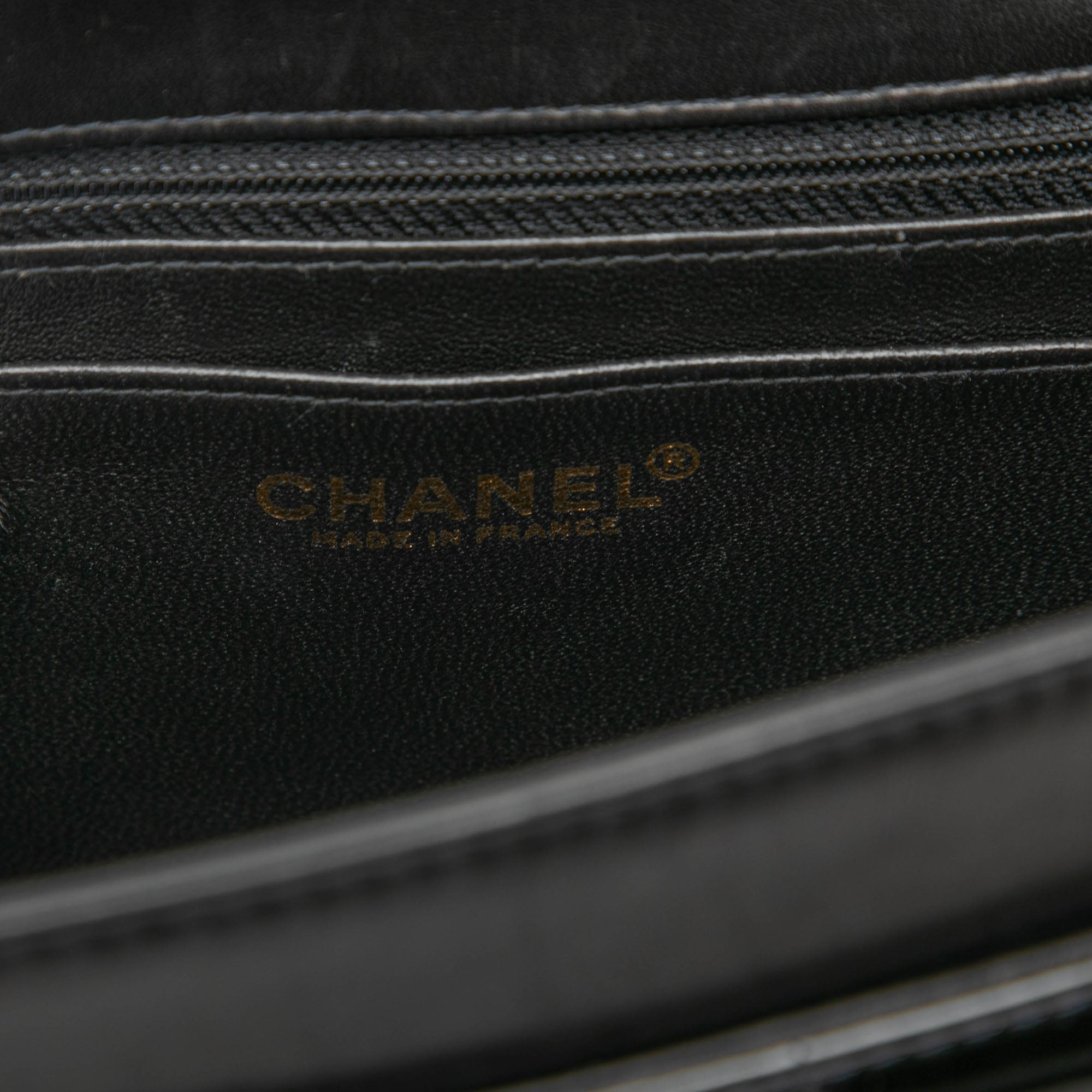 Chanel CC Chocolate Bar Patent and Lambskin Square Flap - image 5