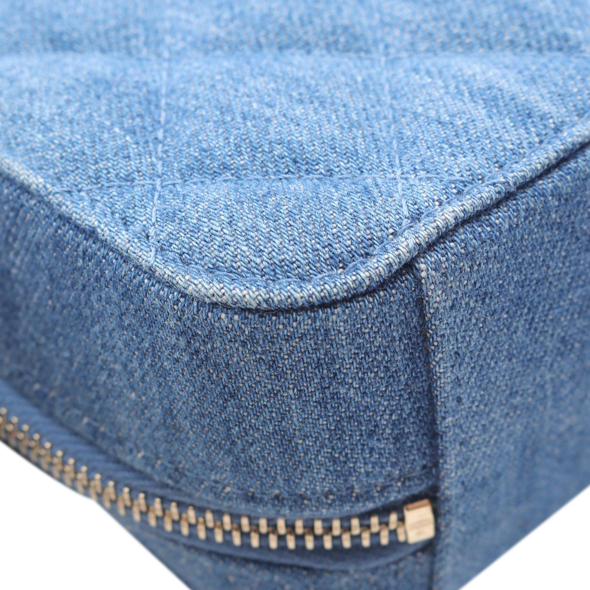 Chanel Quilted Denim Pearl Crush Camera Bag - image 6