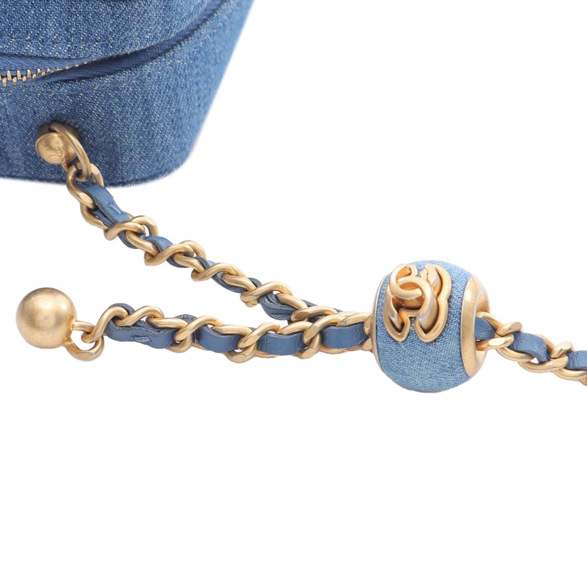 Chanel Quilted Denim Pearl Crush Camera Bag - image 9