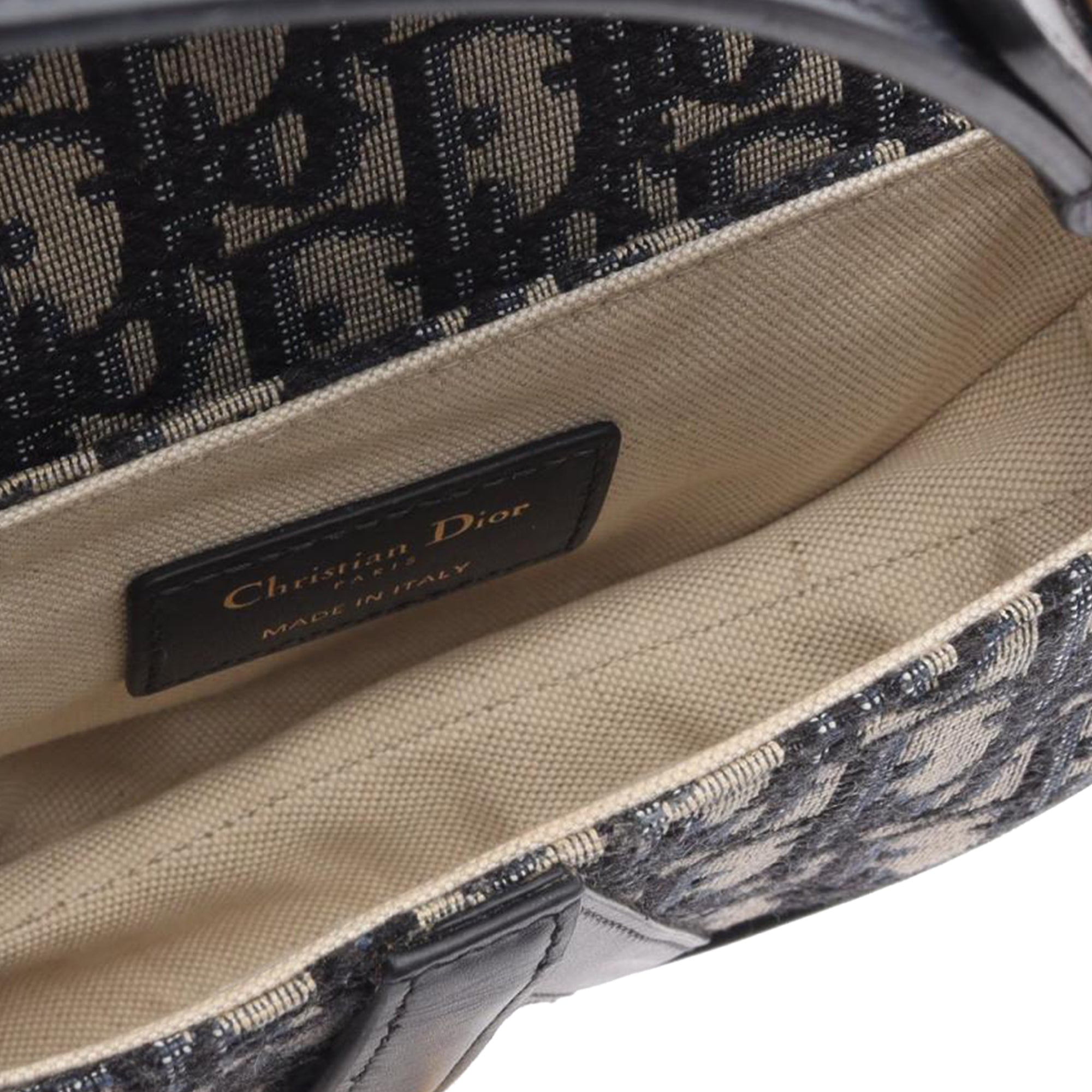 Dior Mini Oblique Canvas Saddle Bag - image 3