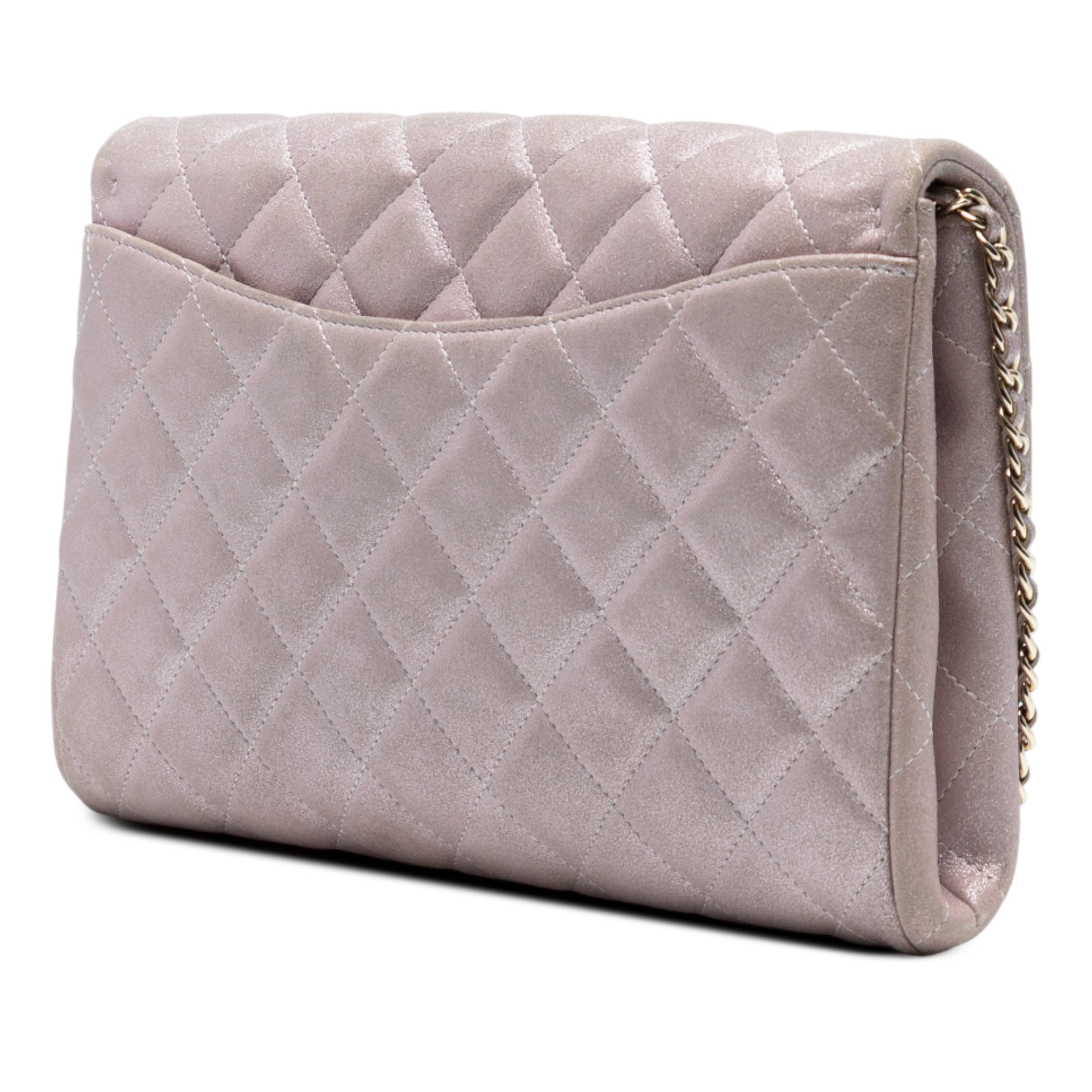 Chanel CC Quilted Iridescent Calfskin Clutch with Chain - image 2