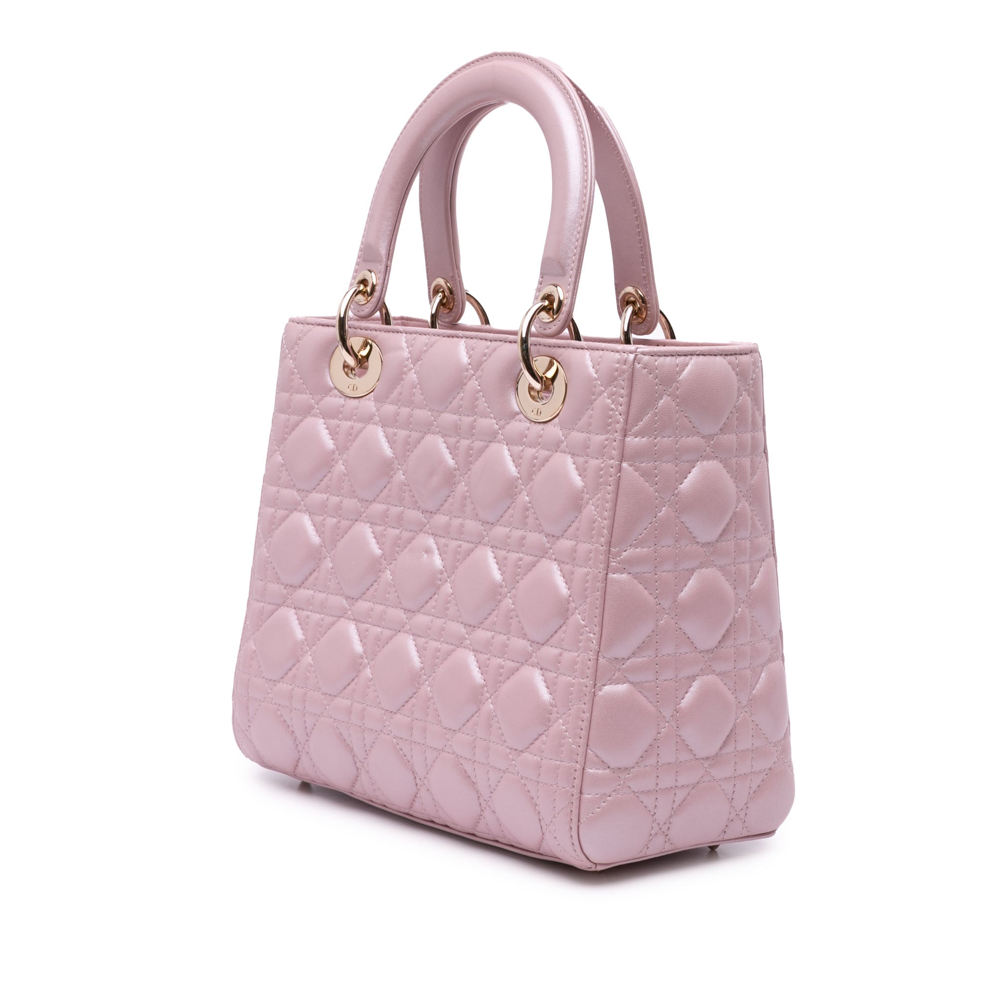 Dior Medium Pearlescent Lambskin Cannage Lady Dior - image 2