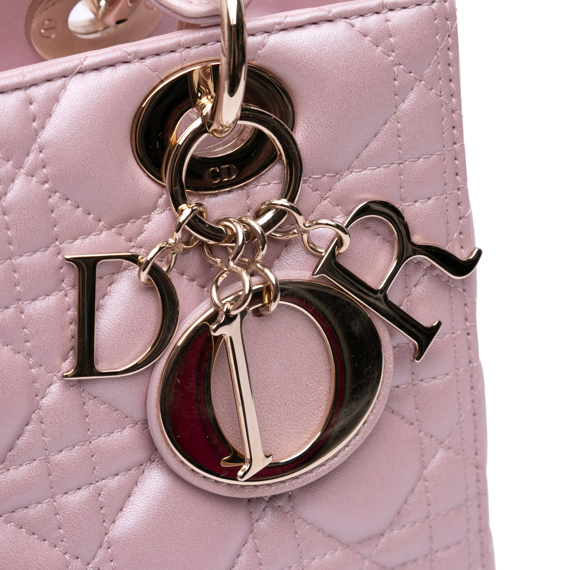 Dior Medium Pearlescent Lambskin Cannage Lady Dior - image 6