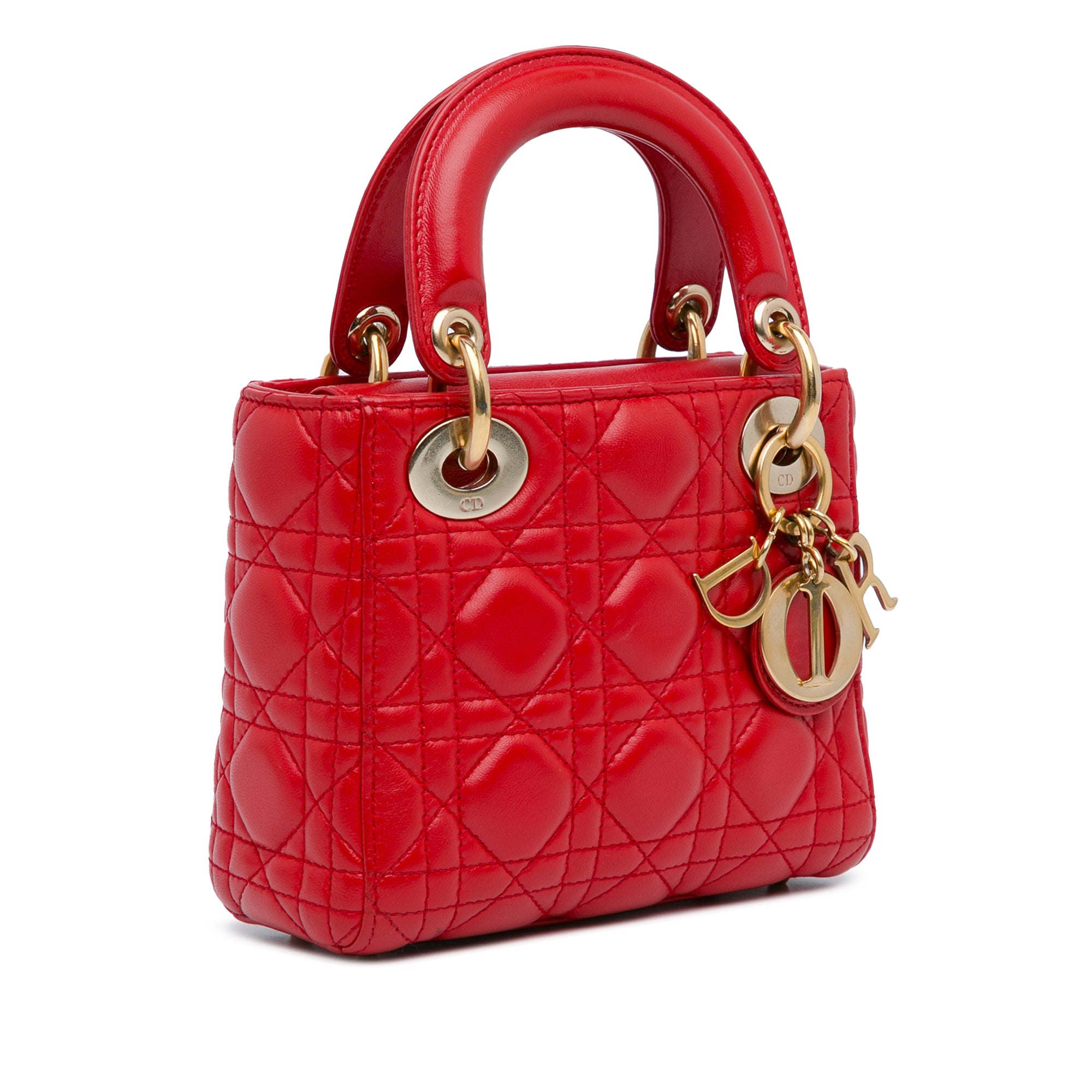 Dior Mini Lambskin Cannage Lady Dior - image 2