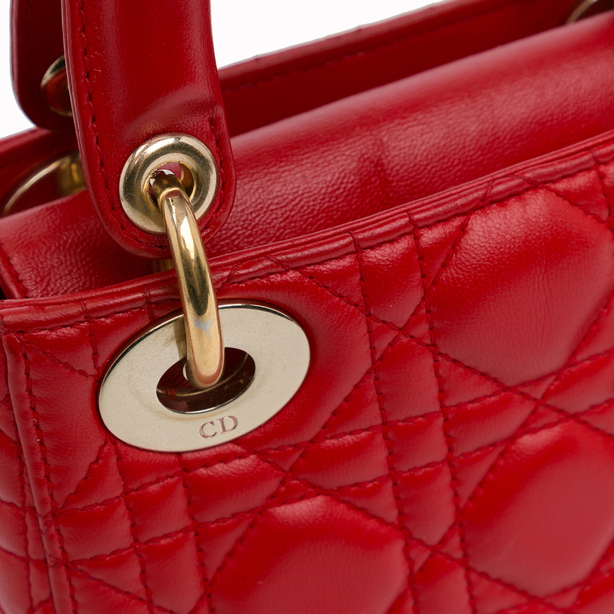 Dior Mini Lambskin Cannage Lady Dior - image 8