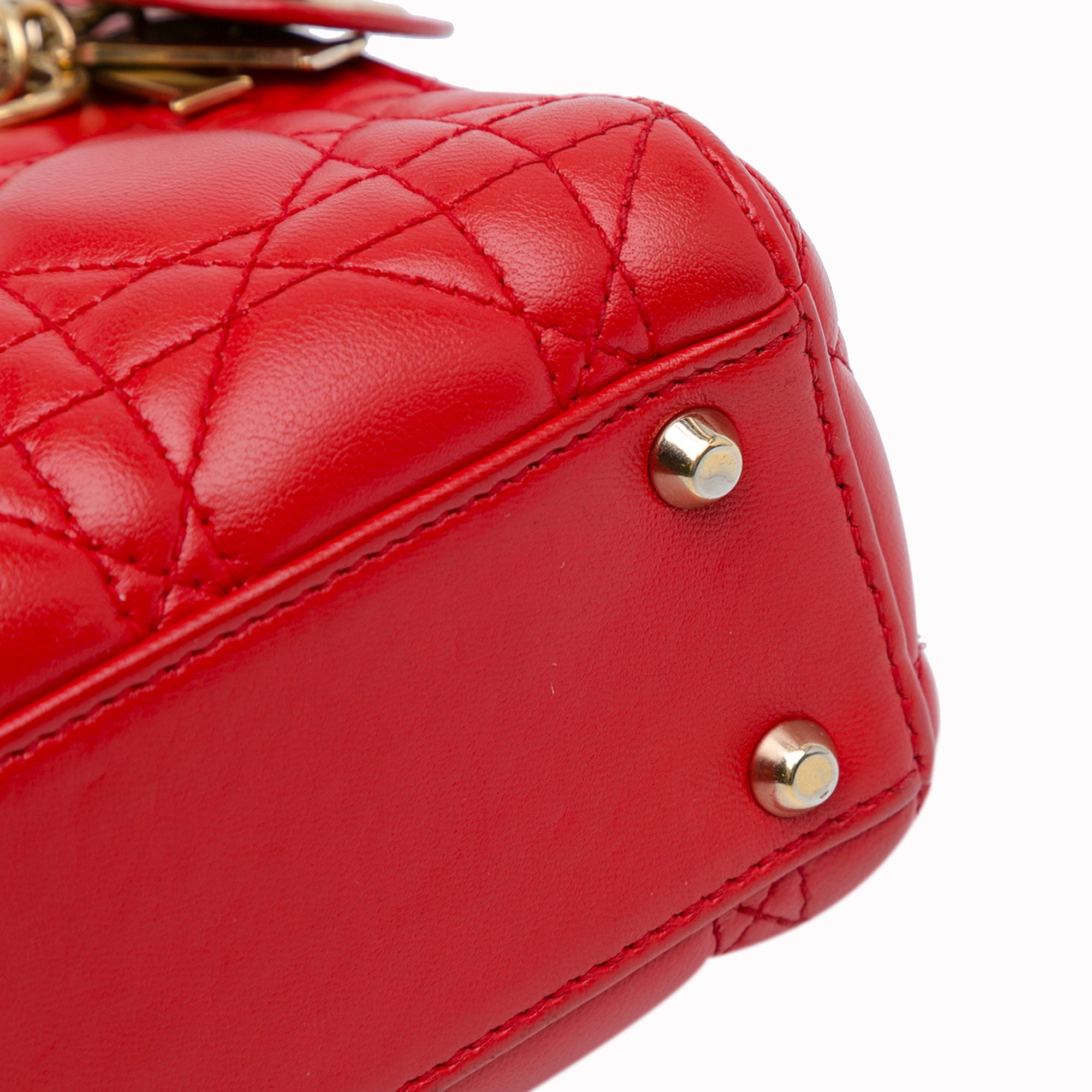 Dior Mini Lambskin Cannage Lady Dior - image 9