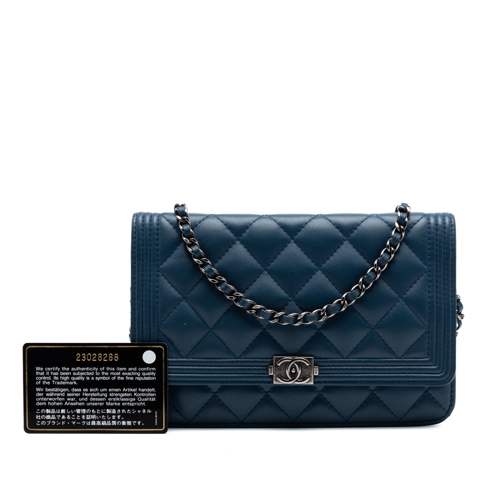 Chanel Quilted Lambskin Boy Wallet On Chain - image 8