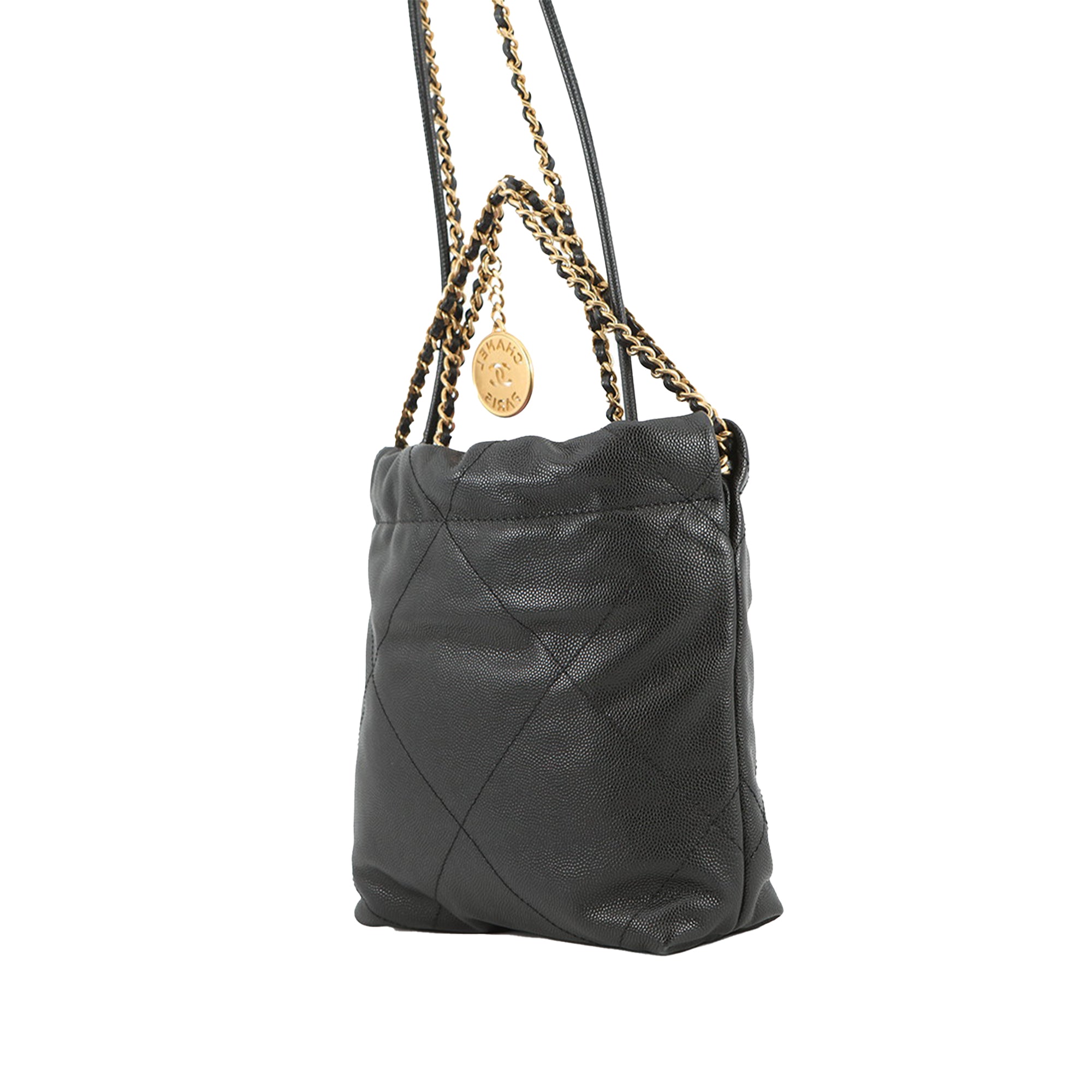 Chanel Mini Shiny Caviar 22 Handbag - image 2
