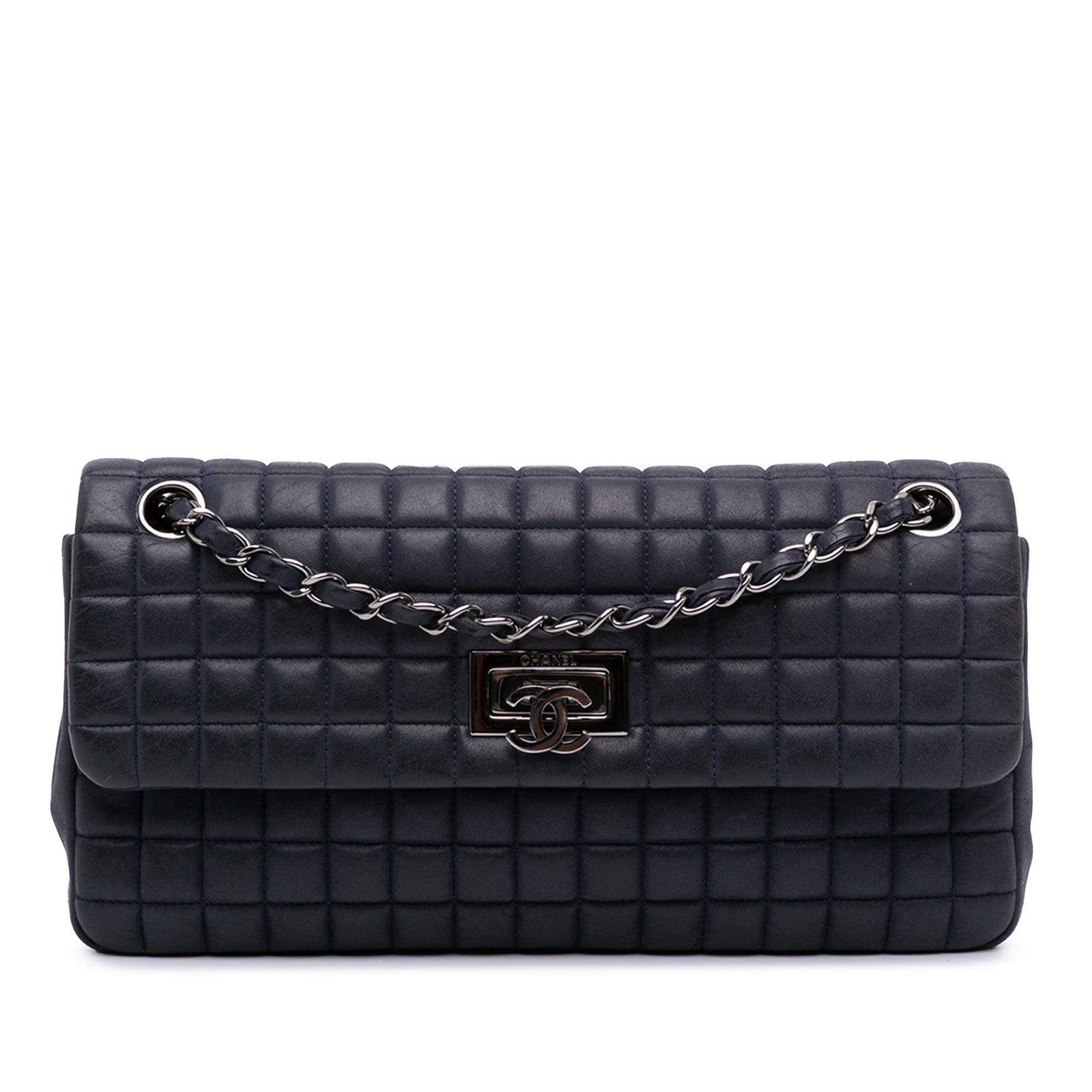 Chanel Chocolate Bar Iridescent Calfskin Bubble Flap - image 1