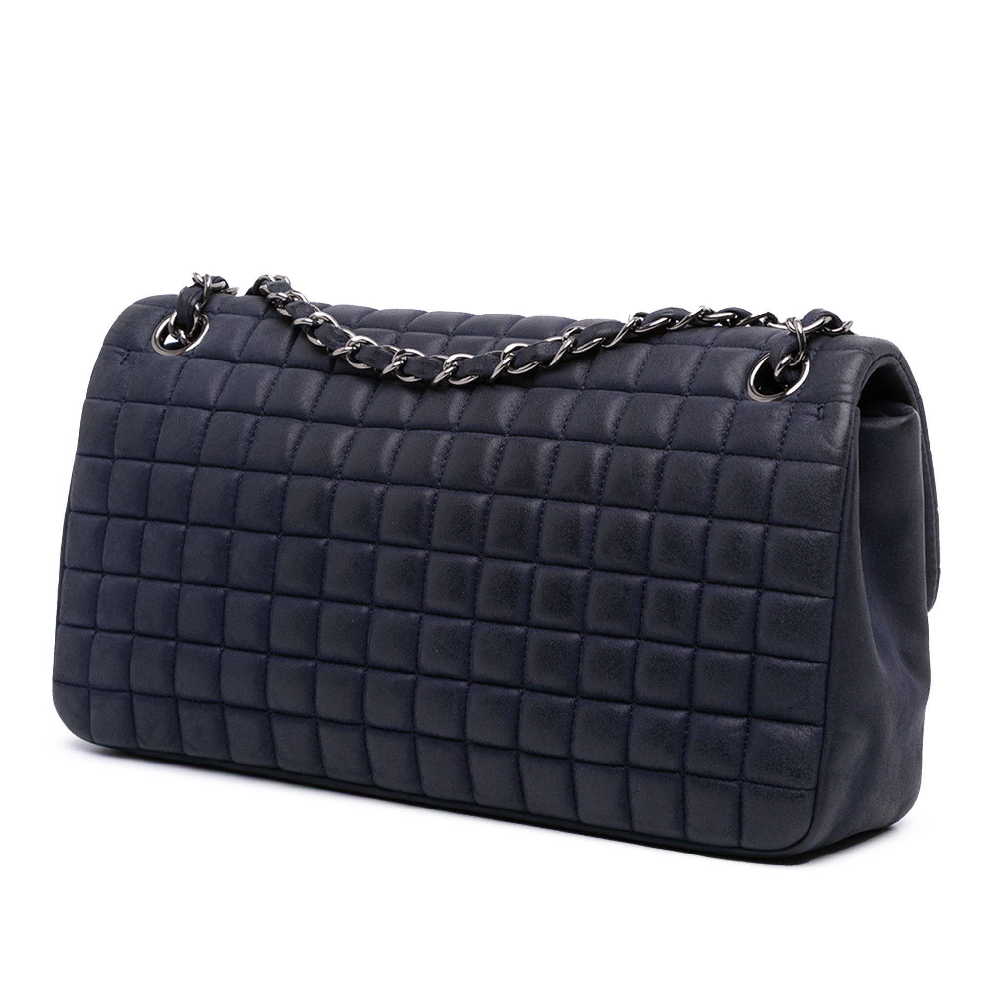 Chanel Chocolate Bar Iridescent Calfskin Bubble Flap - image 2