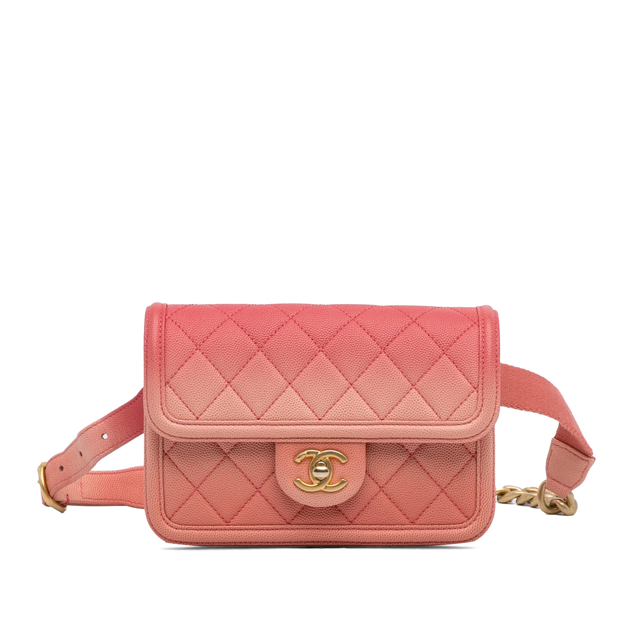 Chanel Quilted Caviar Sunset On The Sea Flap Belt Bag - image 1