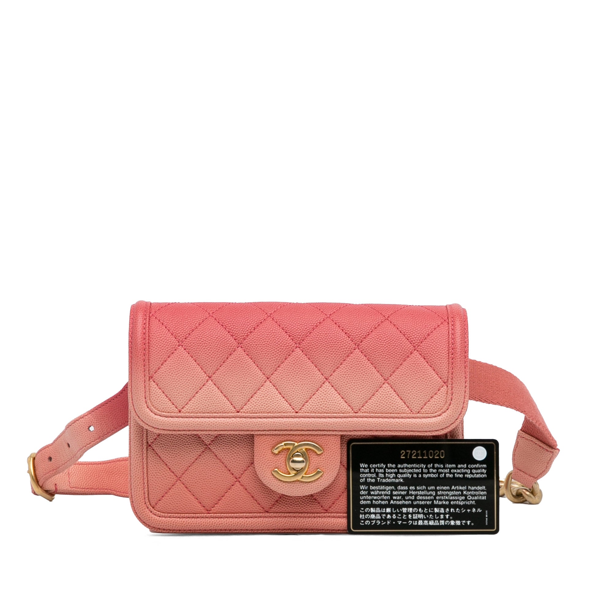Chanel Quilted Caviar Sunset On The Sea Flap Belt Bag - image 11