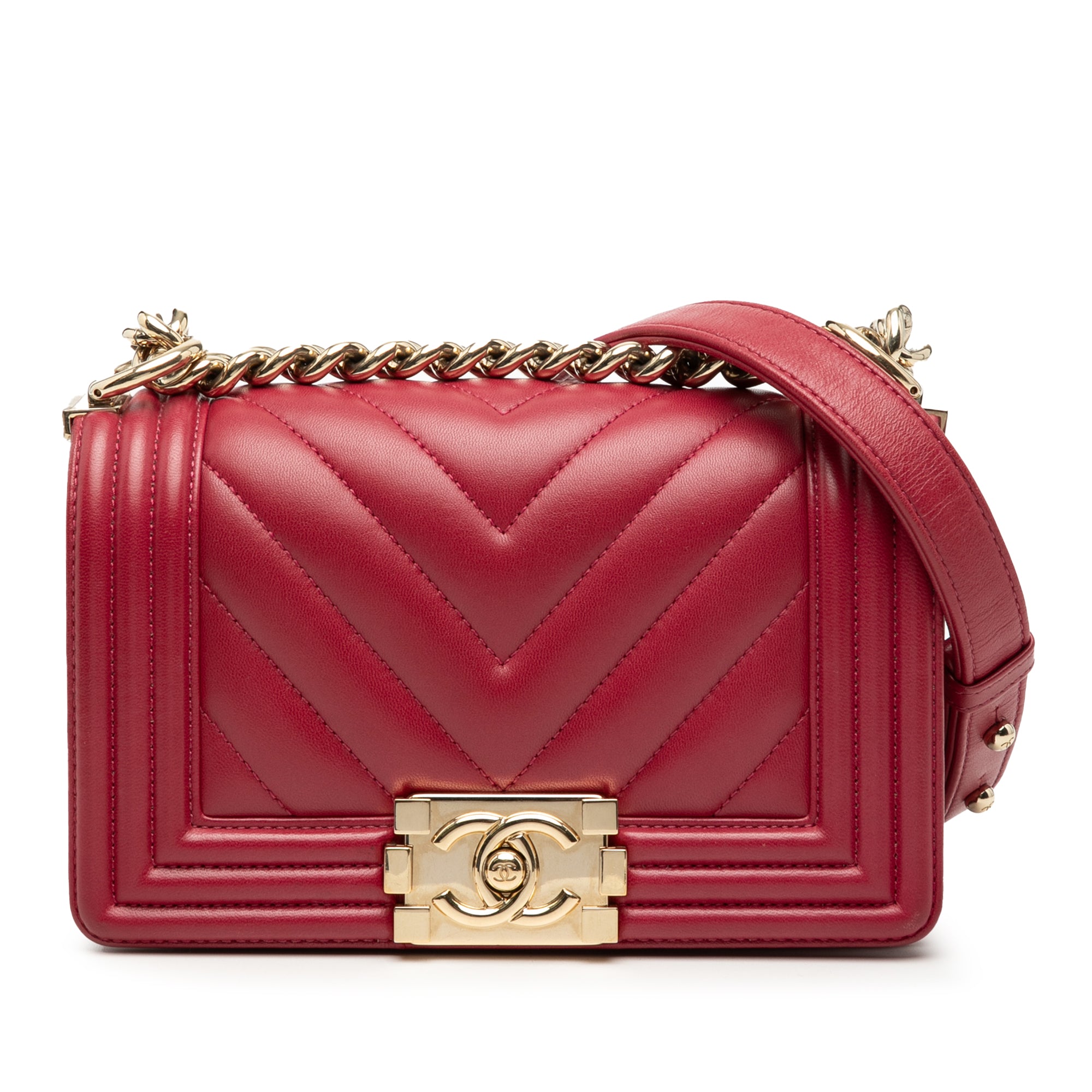 Chanel Small Chevron Calfskin Boy Flap - image 1