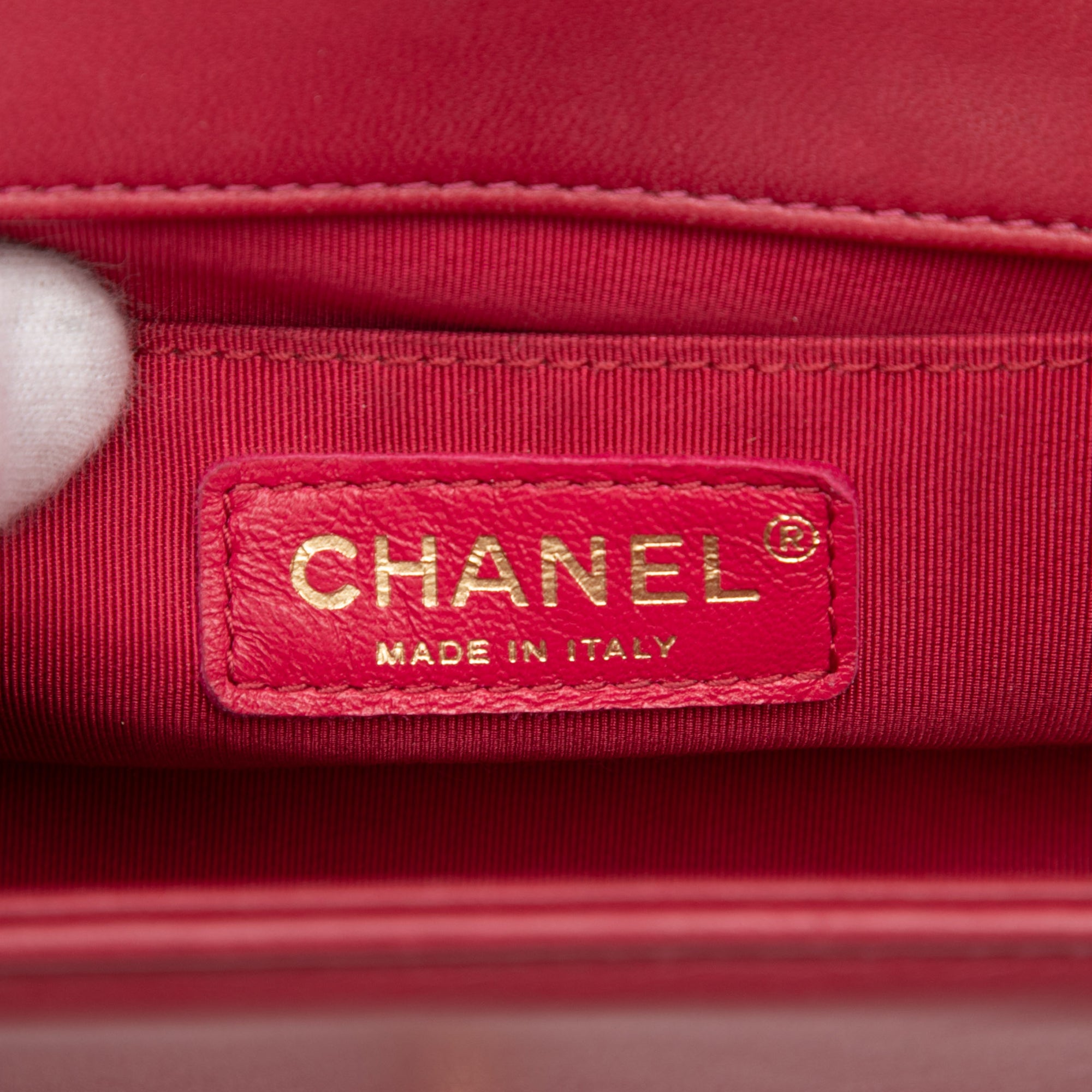 Chanel Small Chevron Calfskin Boy Flap - image 5
