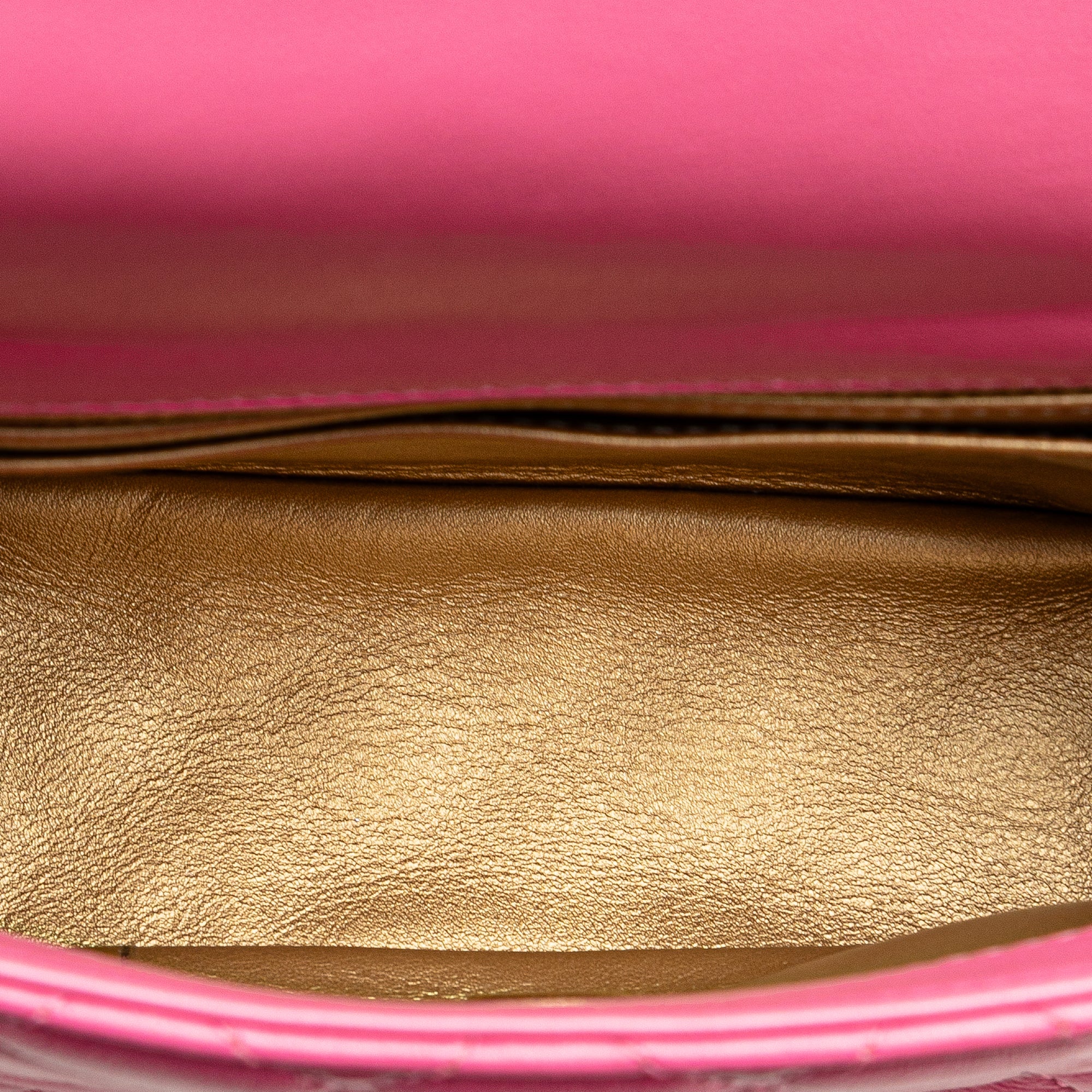 Chanel Mini Square Classic Lambskin Pearl Crush Single Flap - image 5