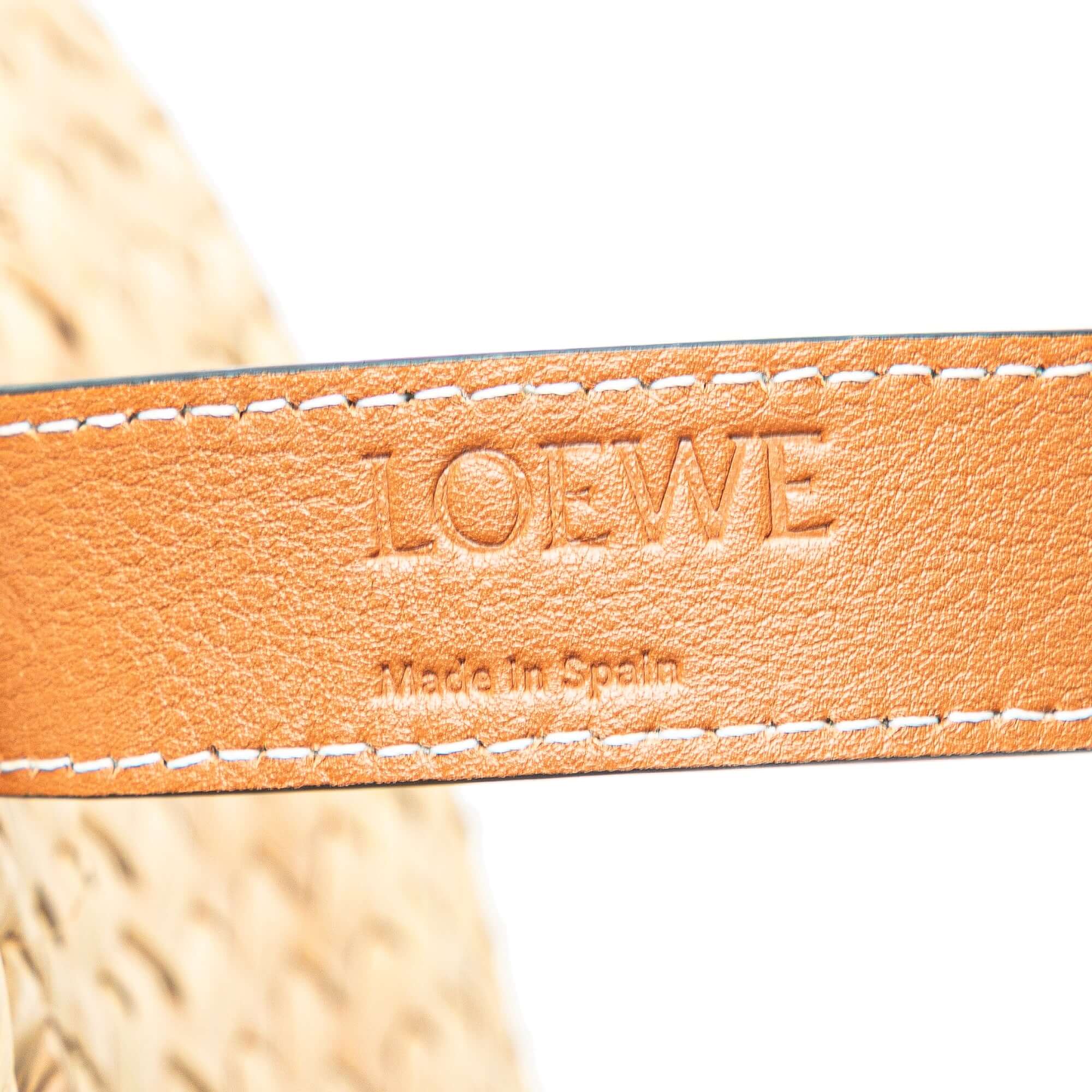 Loewe Medium Raffia Basket Tote