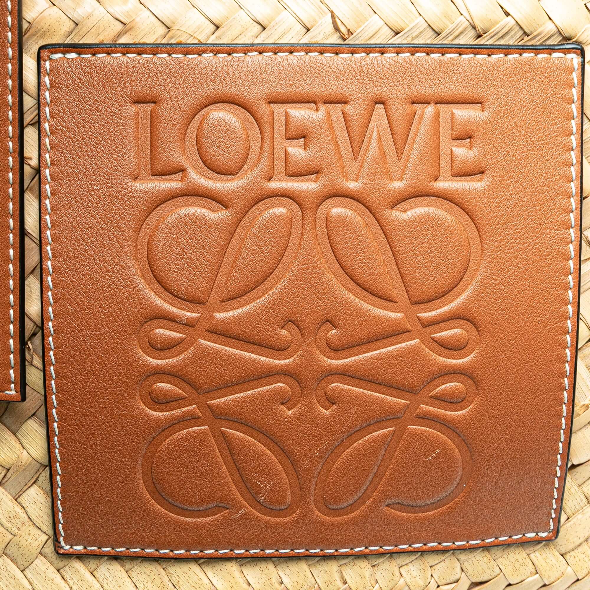 Loewe Medium Raffia Basket Tote