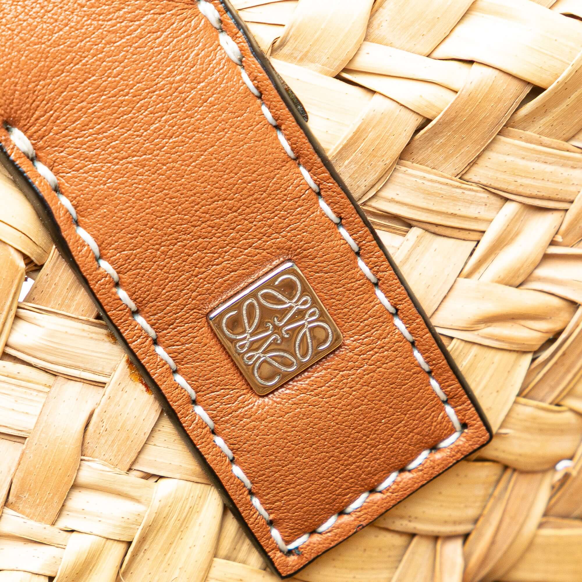 Loewe Medium Raffia Basket Tote