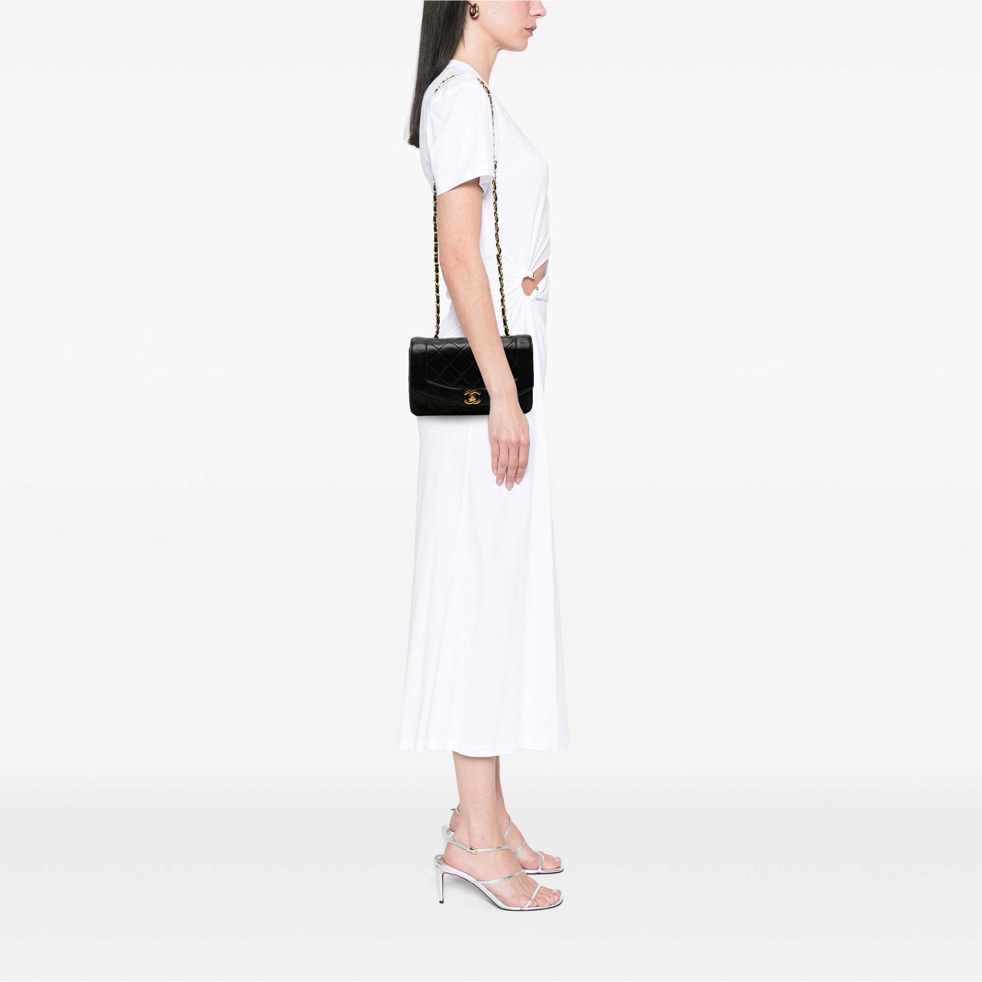 Chanel Small Lambskin Diana Flap - image 7