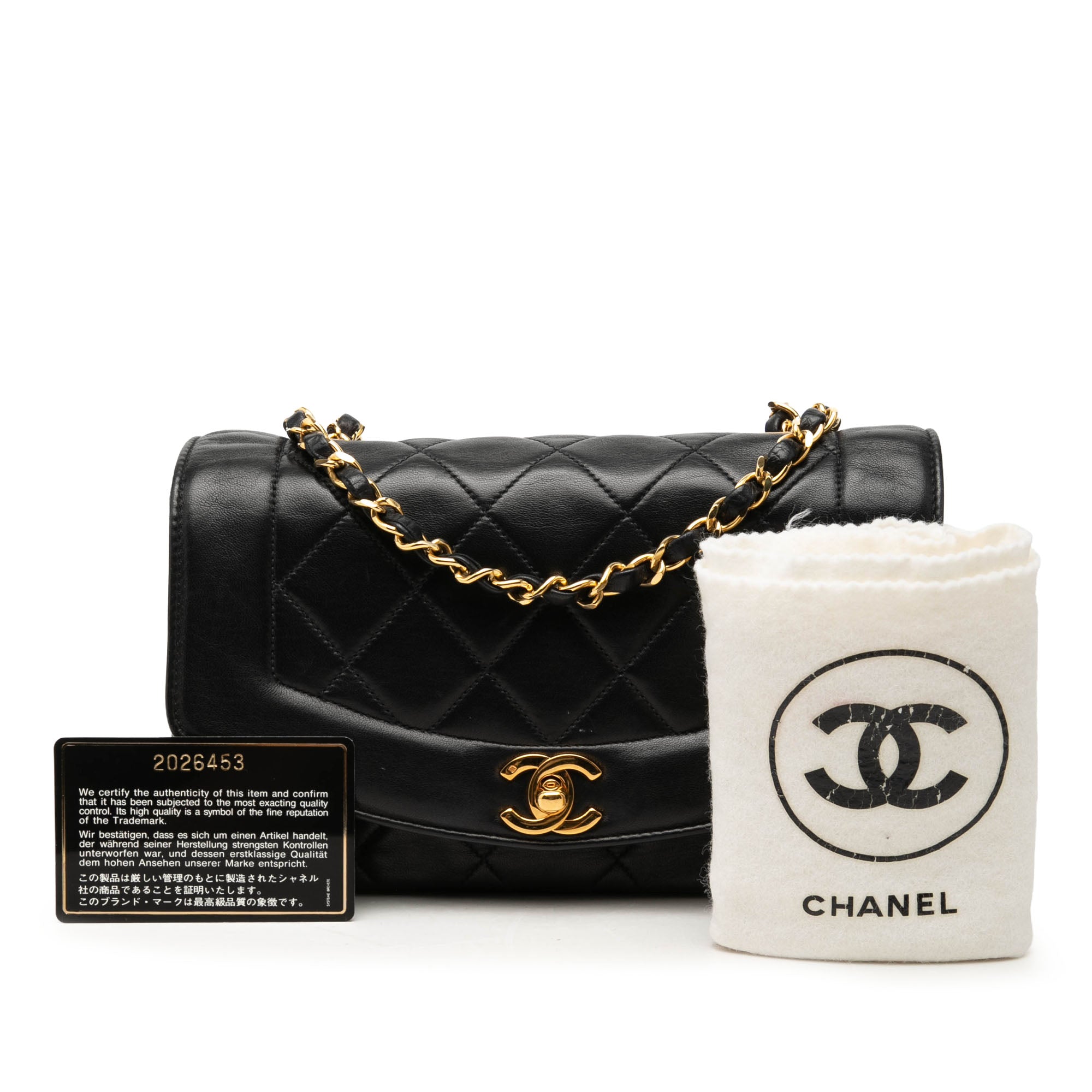 Chanel Small Lambskin Diana Flap - image 8