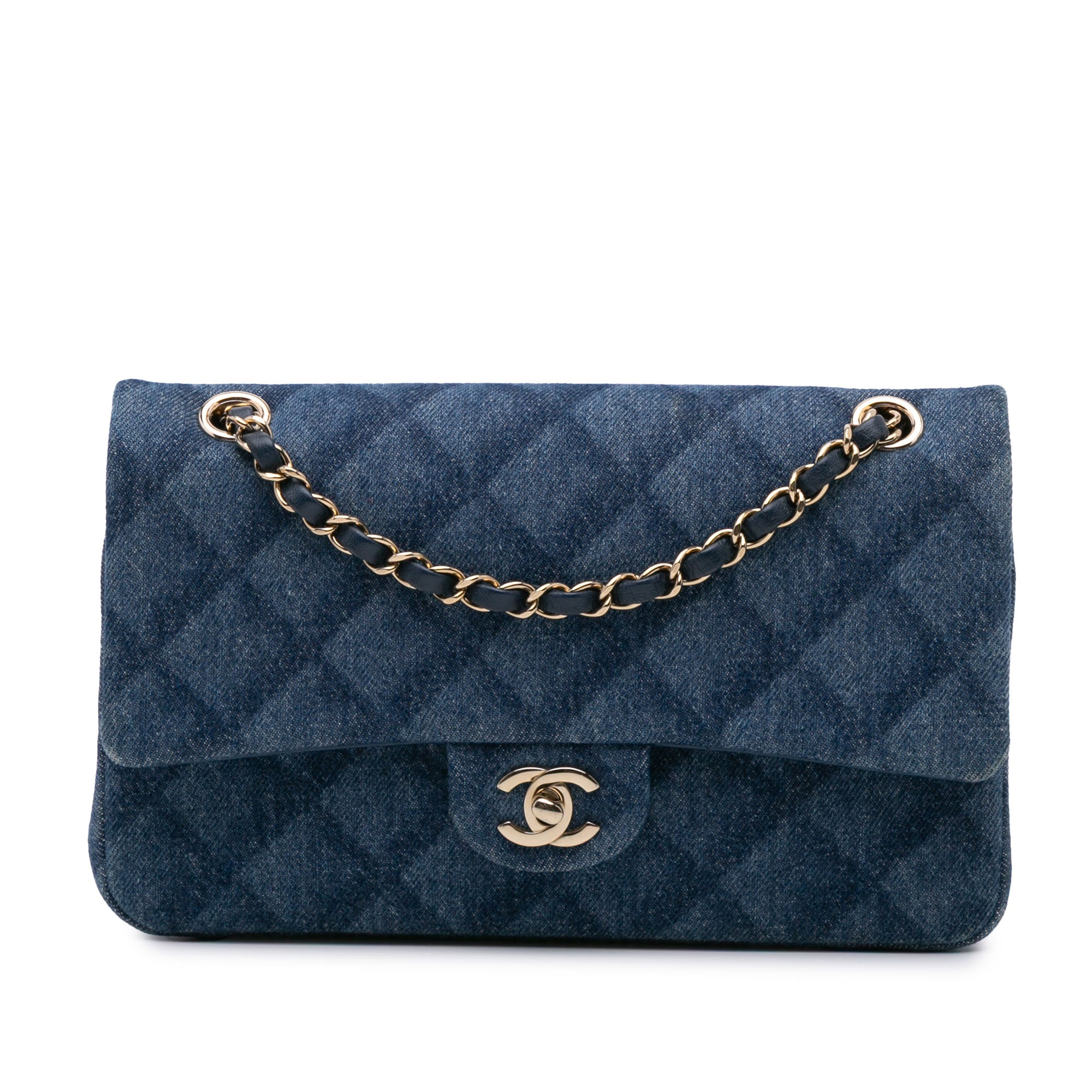 Chanel Medium Classic Printed Denim Double Flap - image 1