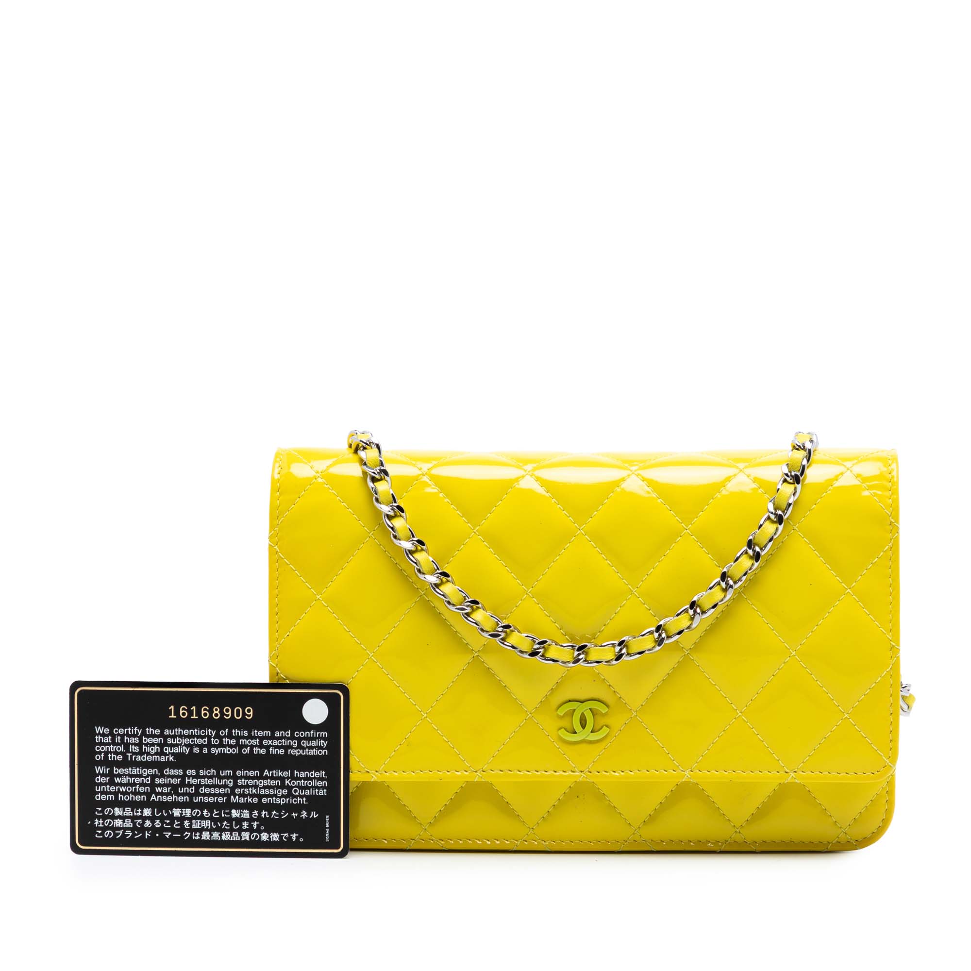 Chanel CC Quilted Patent Wallet On Chain - image 8
