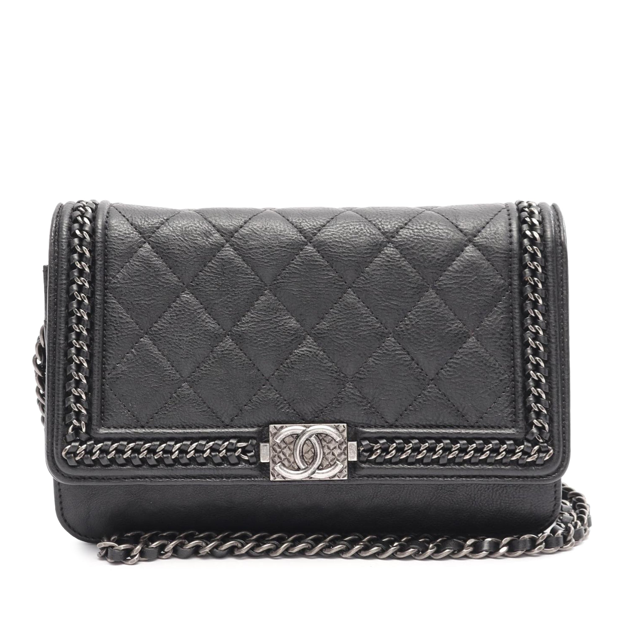 Chanel Quilted Calfskin Chain Around Boy Wallet On Chain - image 1