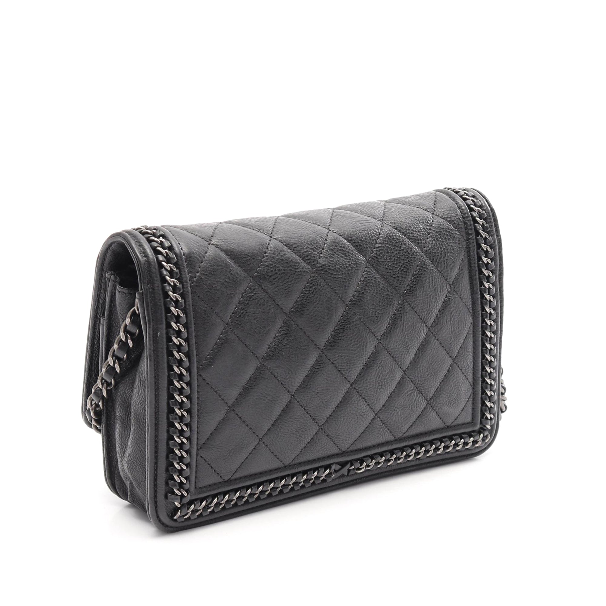 Chanel Quilted Calfskin Chain Around Boy Wallet On Chain - image 2
