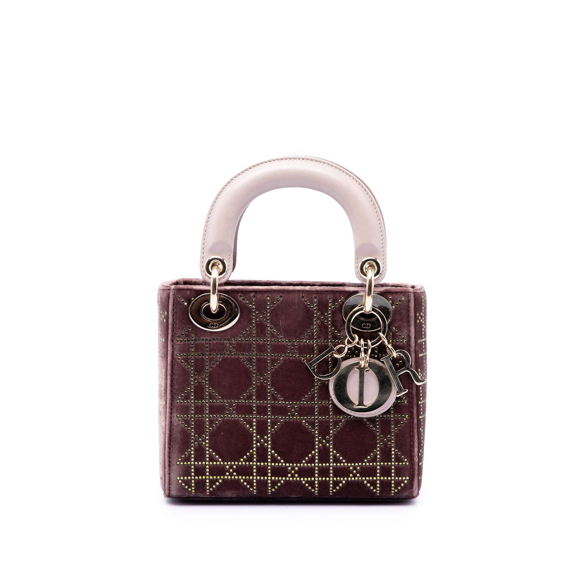Dior Mini Bicolor Velvet Cannage Strass Embellished Lady Dior - image 1