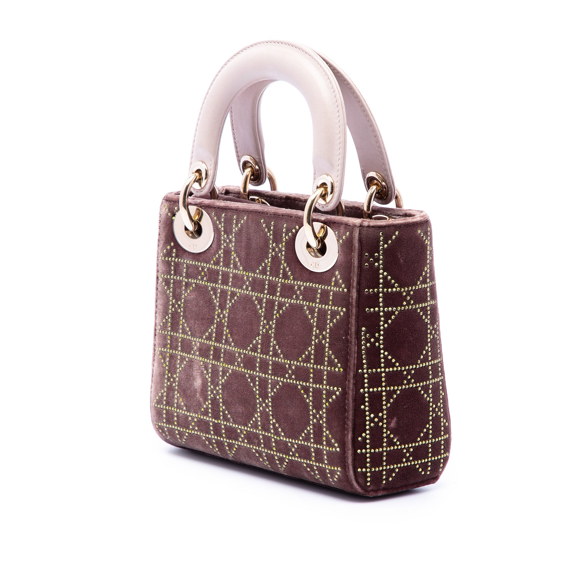 Dior Mini Bicolor Velvet Cannage Strass Embellished Lady Dior - image 2