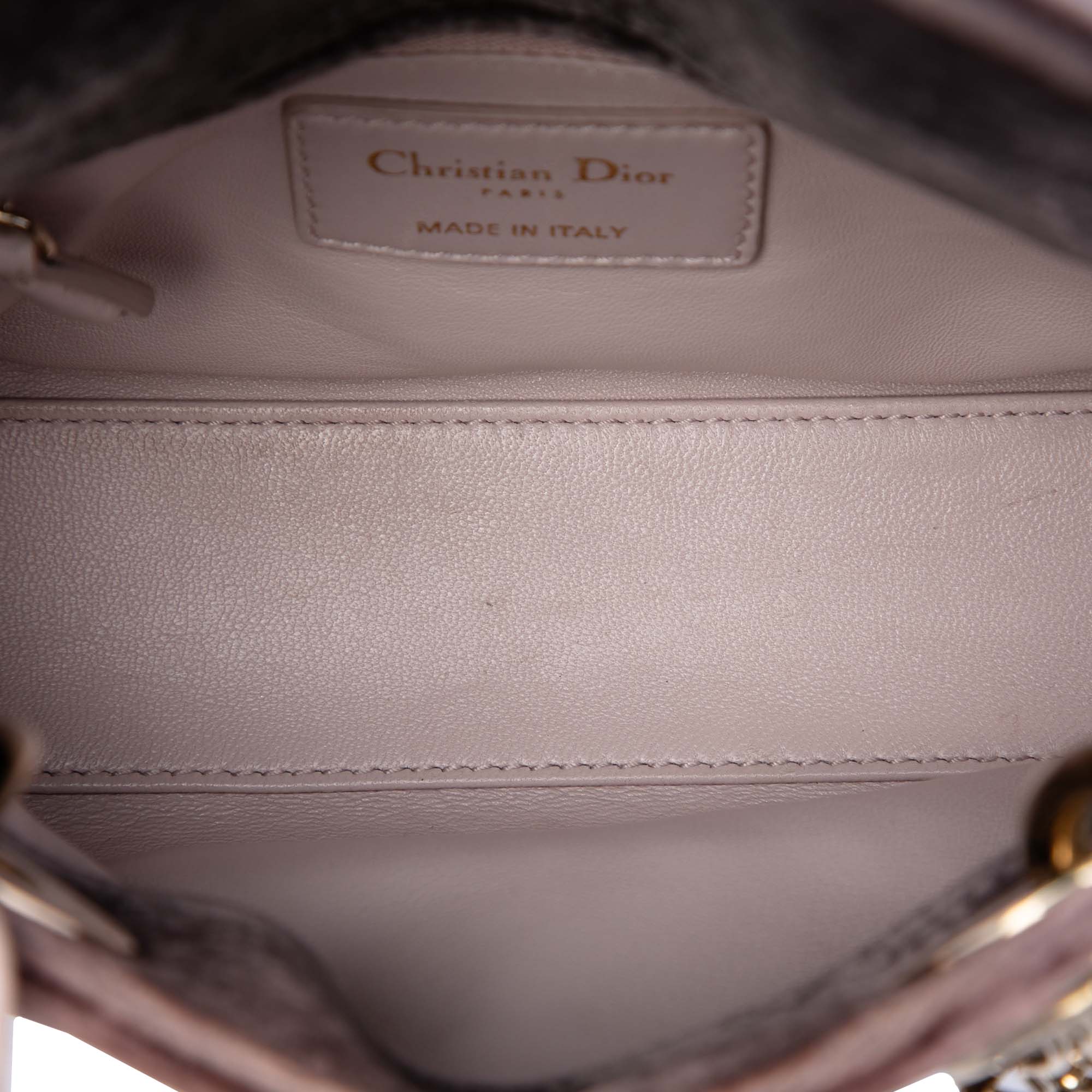 Dior Mini Bicolor Velvet Cannage Strass Embellished Lady Dior - image 4