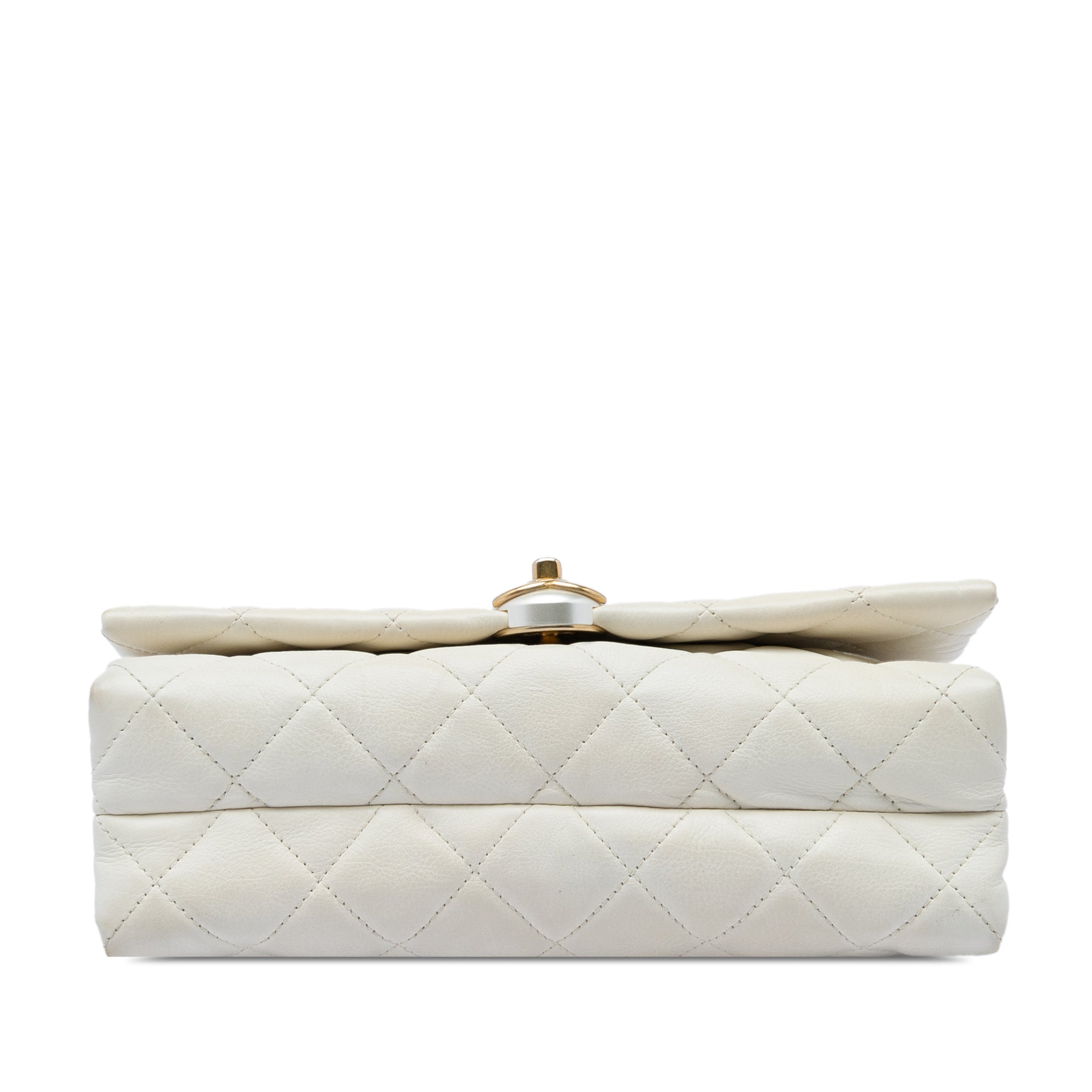 Chanel Small Quilted Calfskin Pearl CC Accordion Flap - image 3
