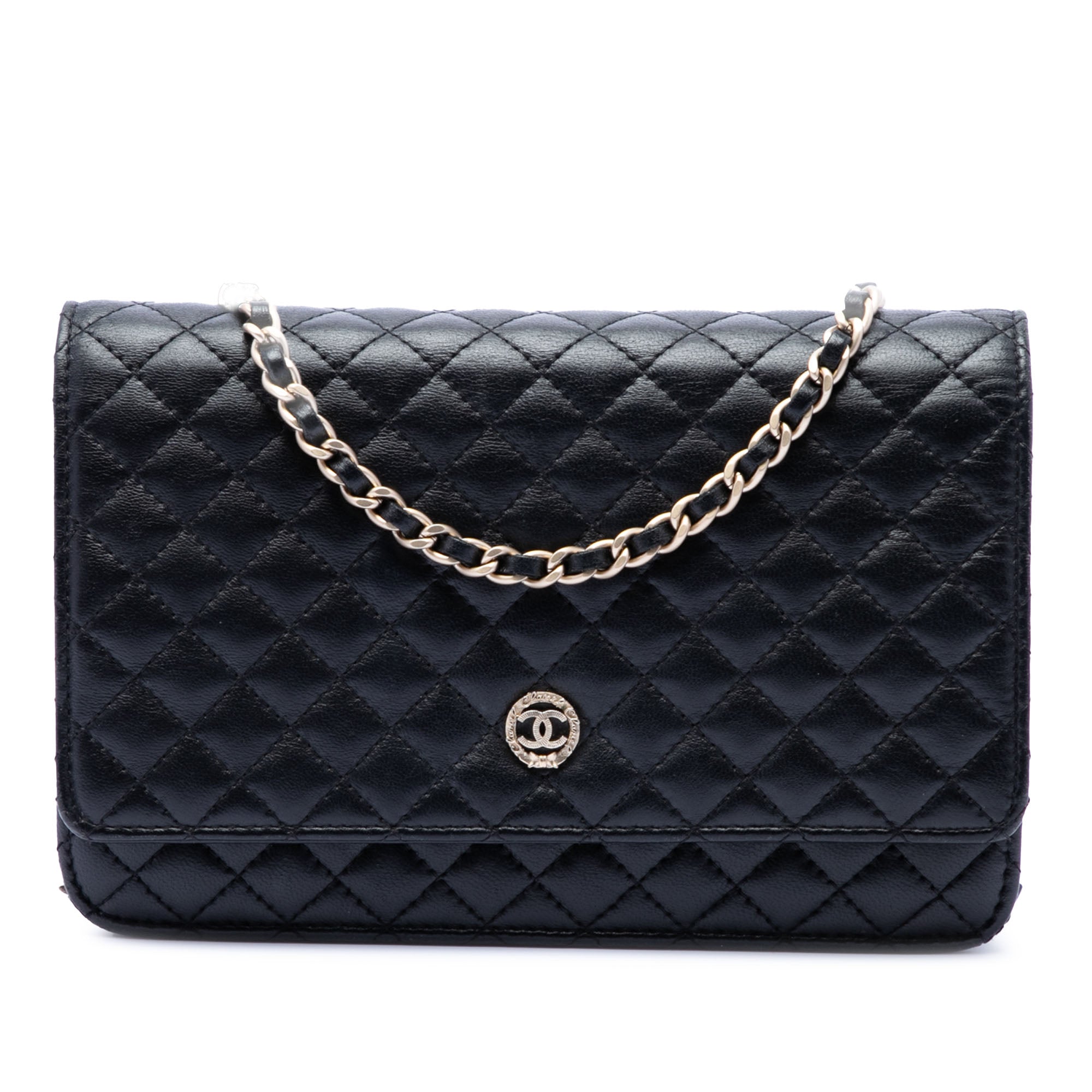 Chanel CC Microquilted Lambskin Wallet On Chain - image 1
