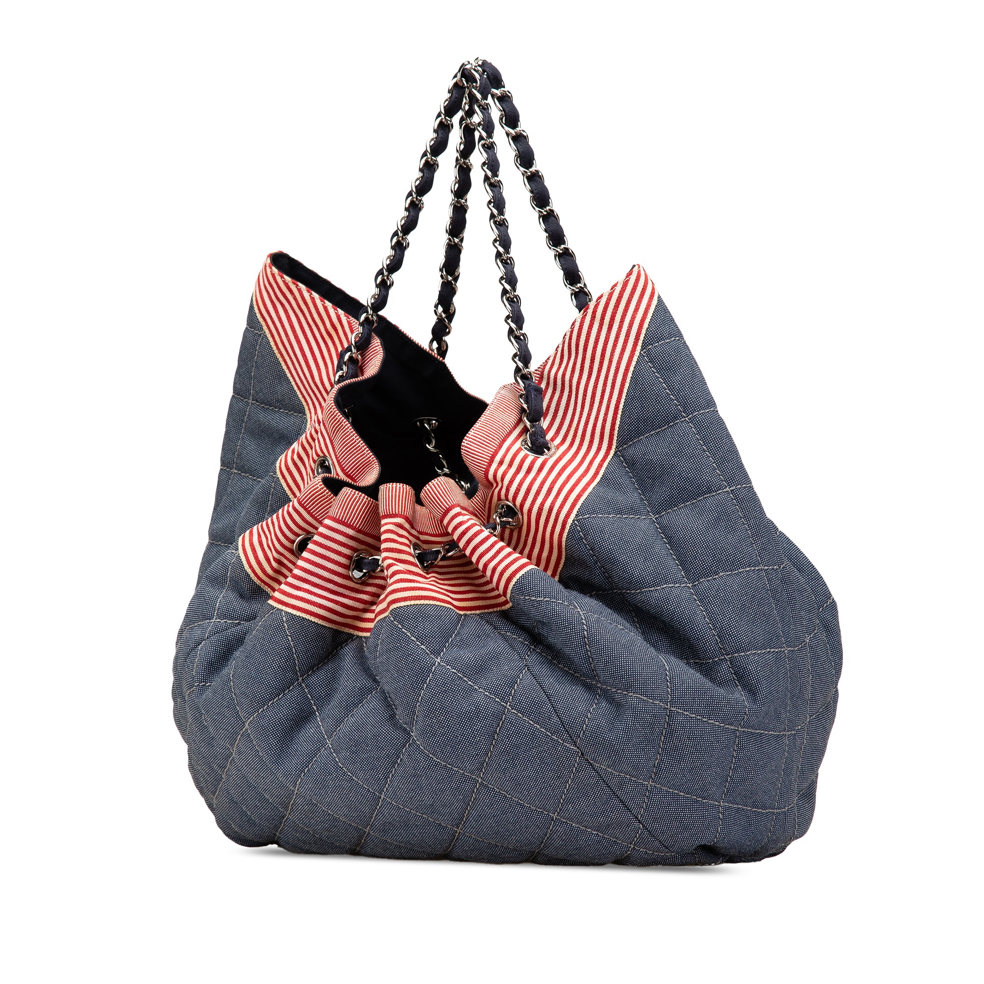 Chanel Large Quilted Denim Stretch Spirit Cabas Tote - image 2