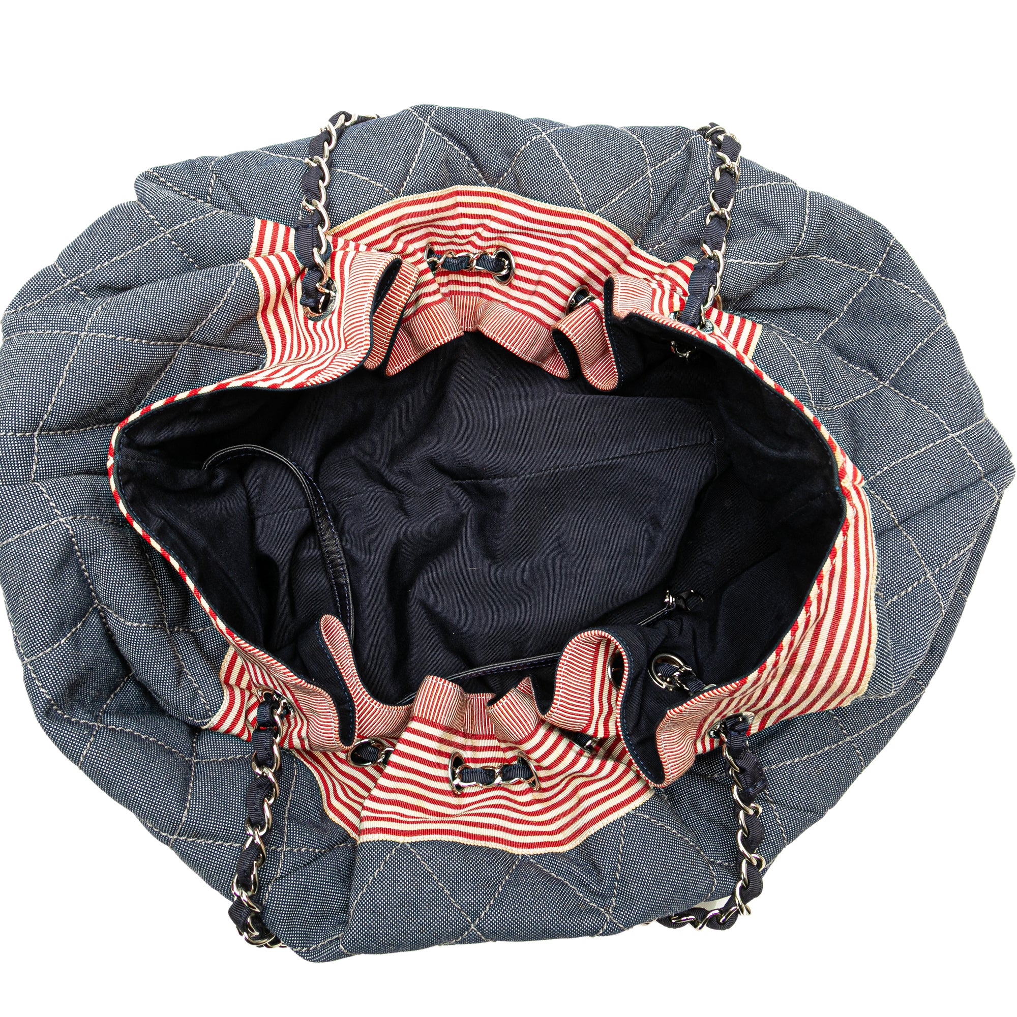 Chanel Large Quilted Denim Stretch Spirit Cabas Tote - image 4
