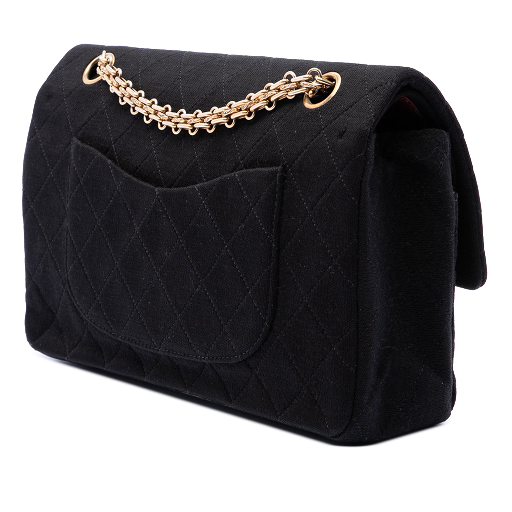 Chanel Medium Classic Jersey Bijoux Chain Double Flap - image 2