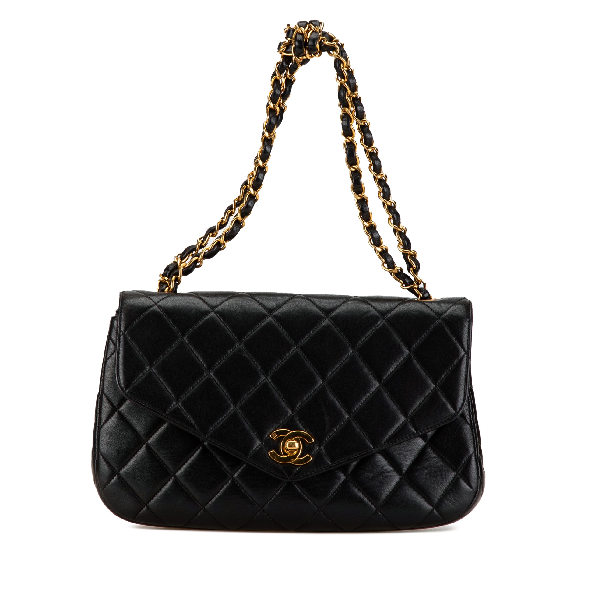 Chanel Quilted Lambskin Half Moon Single Flap - image 1