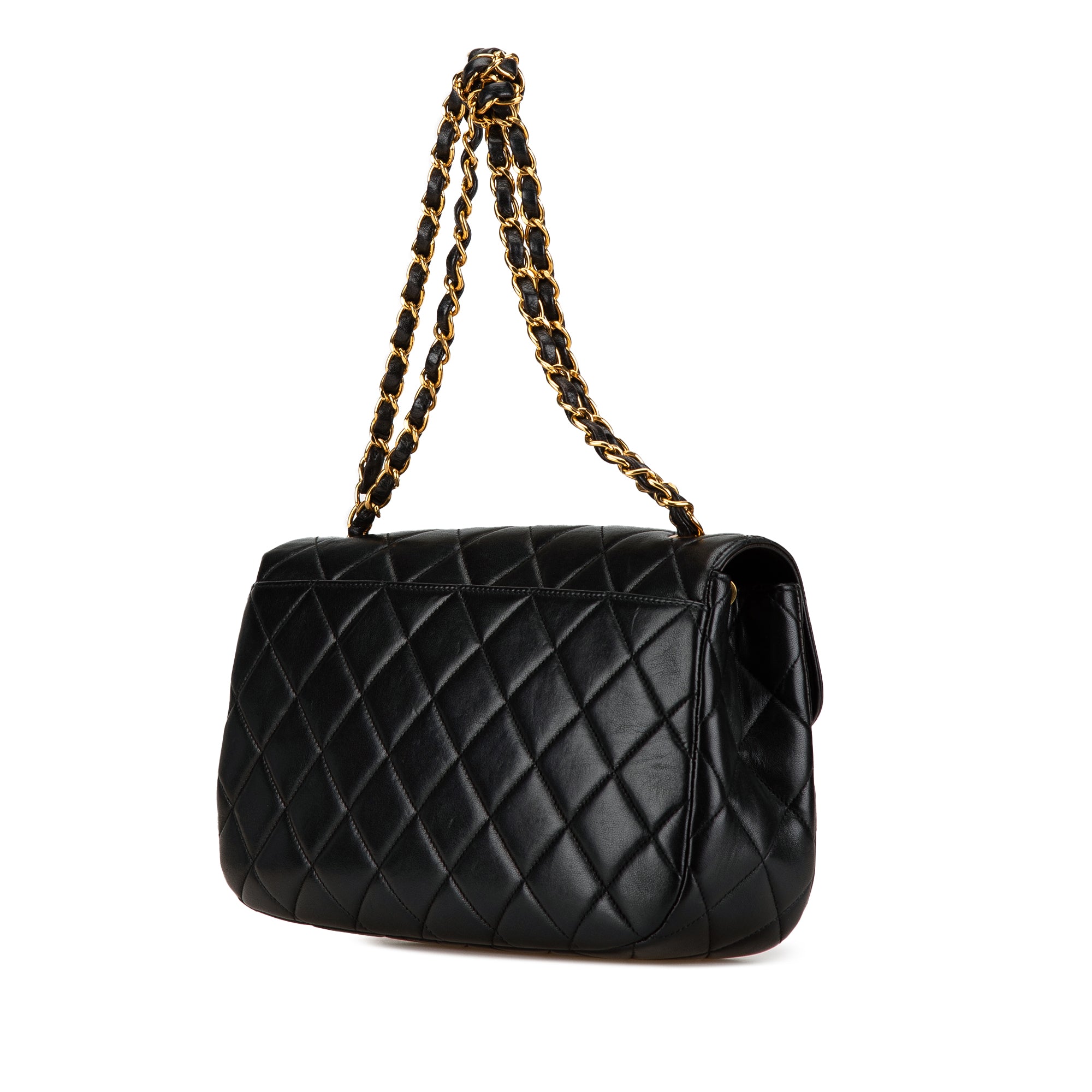 Chanel Quilted Lambskin Half Moon Single Flap - image 2