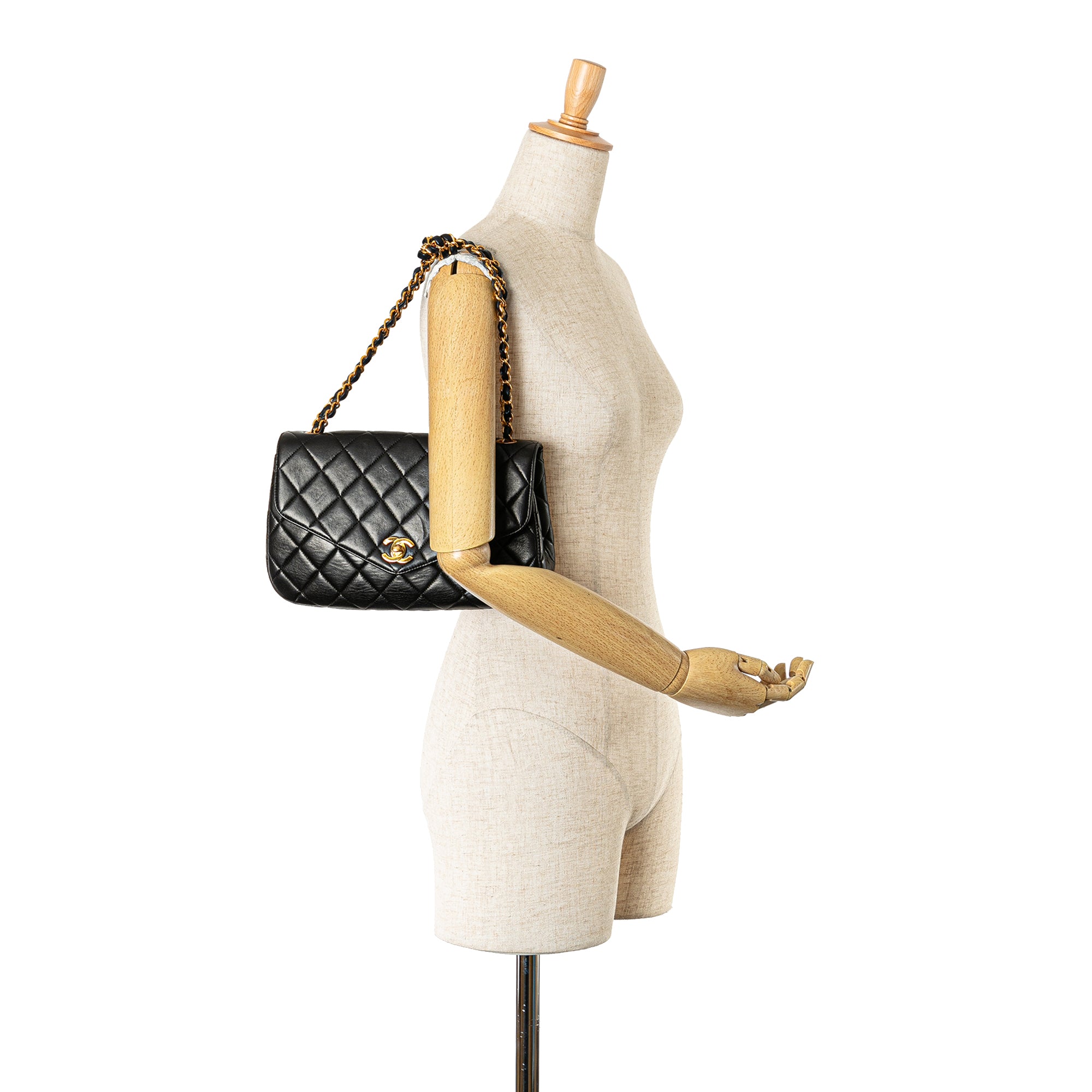 Chanel Quilted Lambskin Half Moon Single Flap - image 9