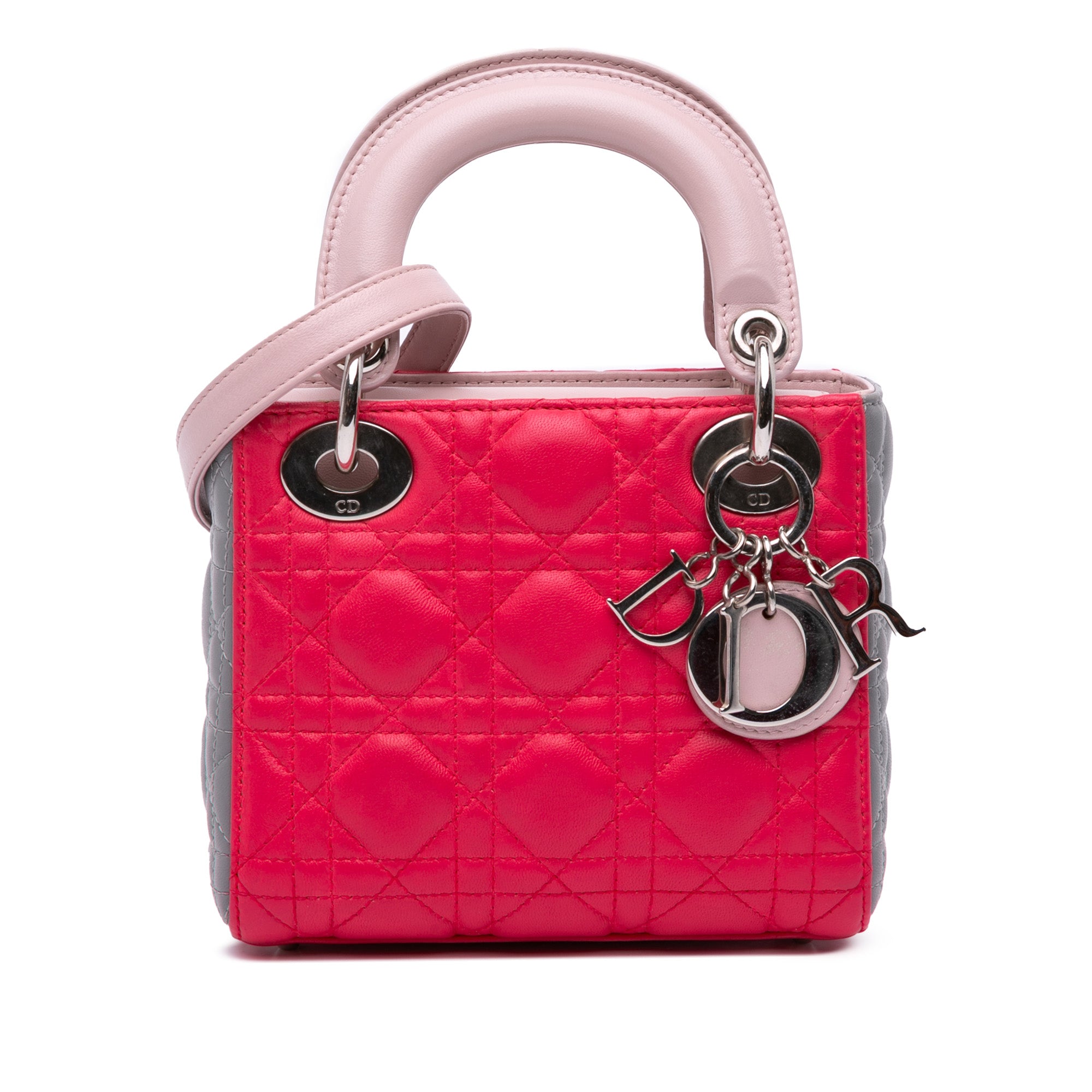 Dior Mini Tricolor Lambskin Cannage Lady Dior - image 1
