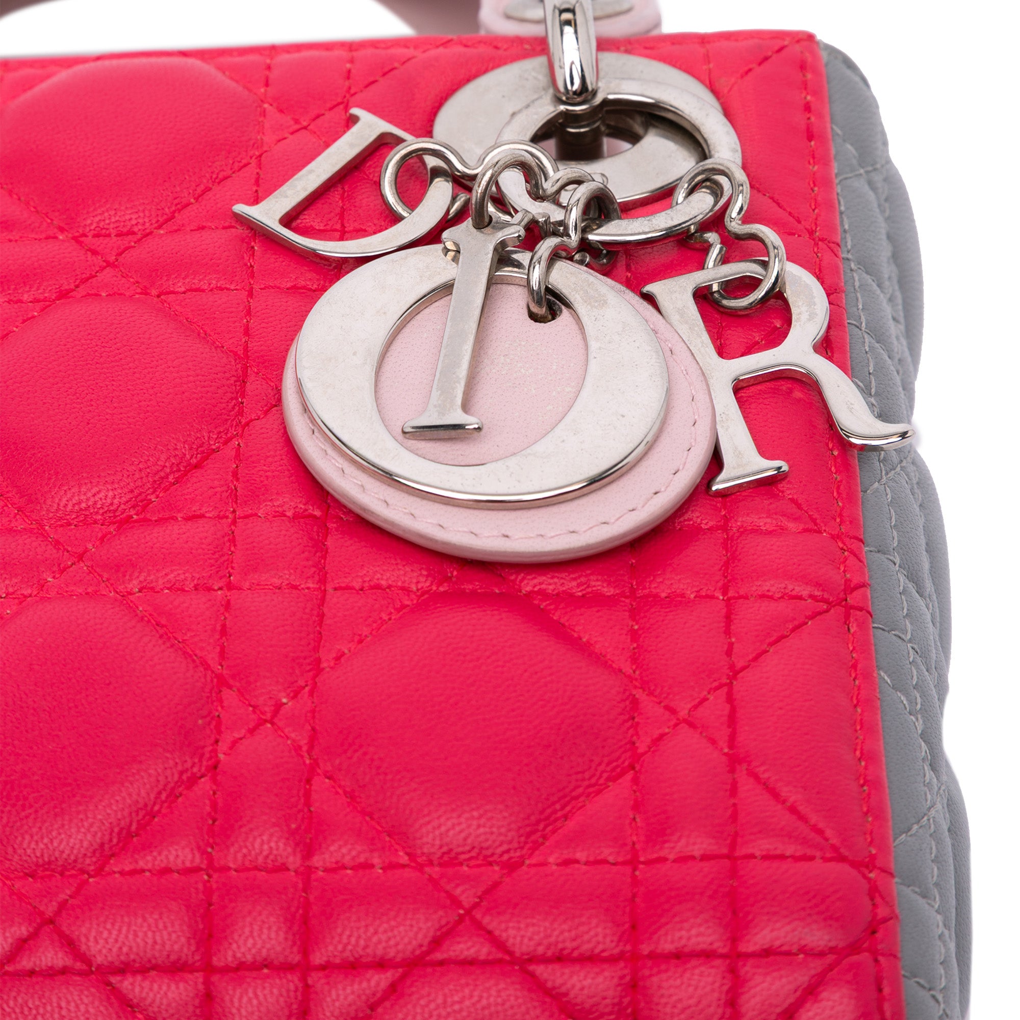 Dior Mini Tricolor Lambskin Cannage Lady Dior - image 7