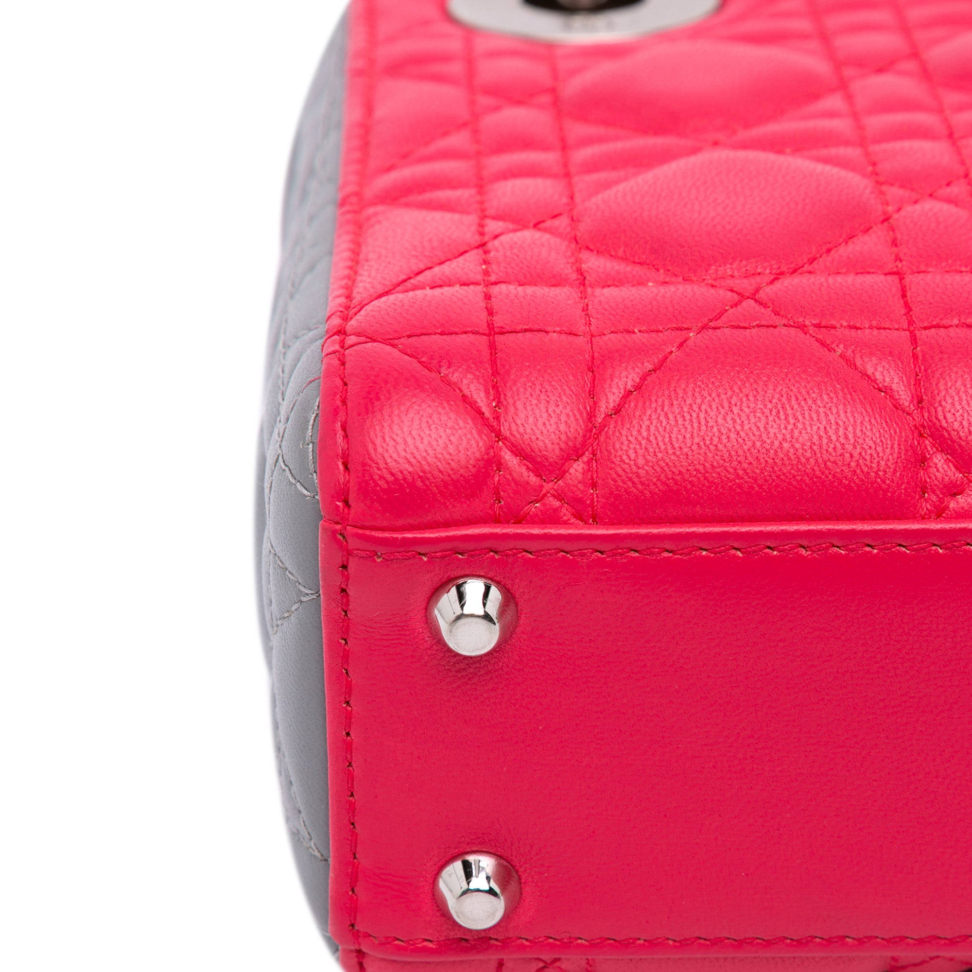 Dior Mini Tricolor Lambskin Cannage Lady Dior - image 8