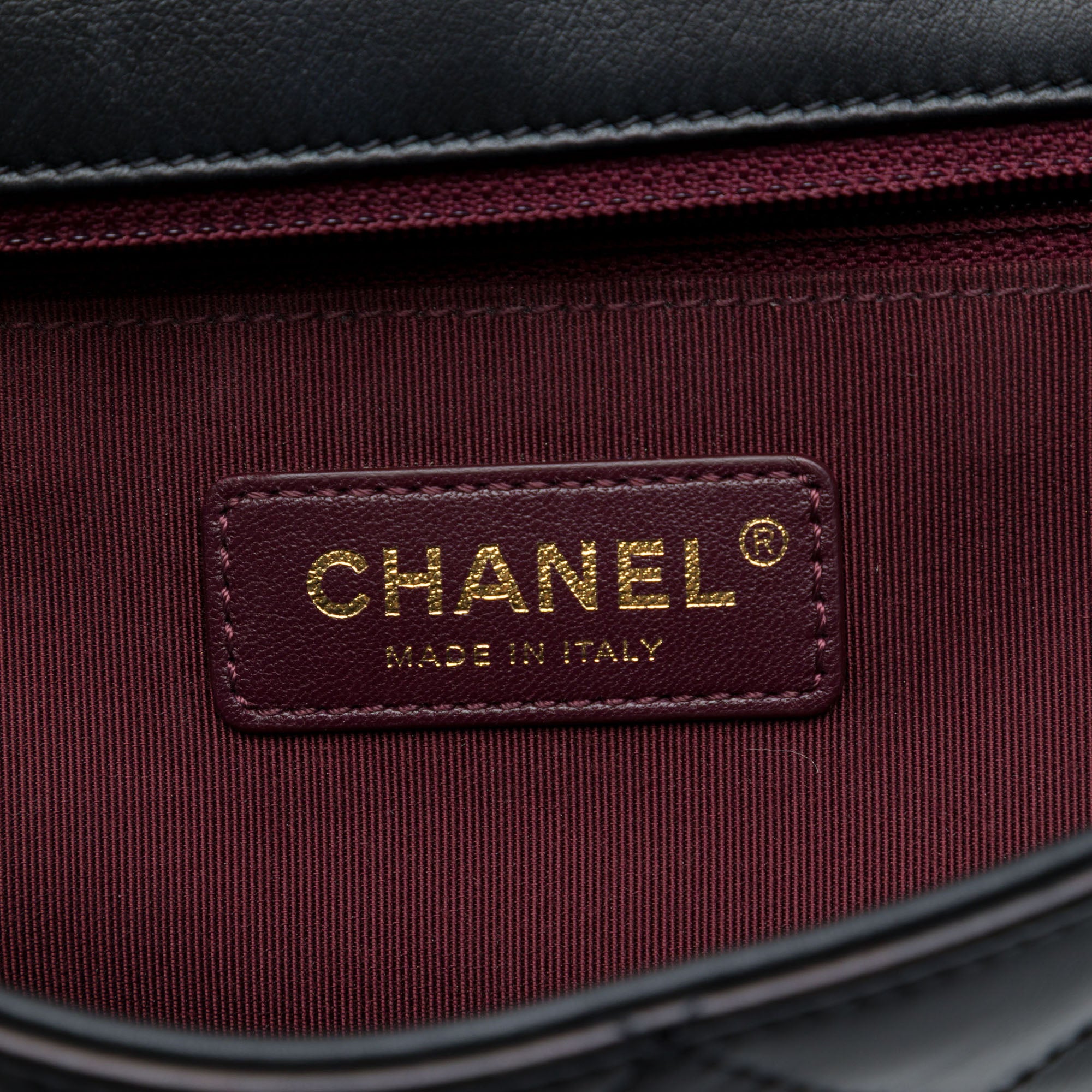 Chanel Paris Rome Quilted Lambskin Gold Bar Flap - image 5