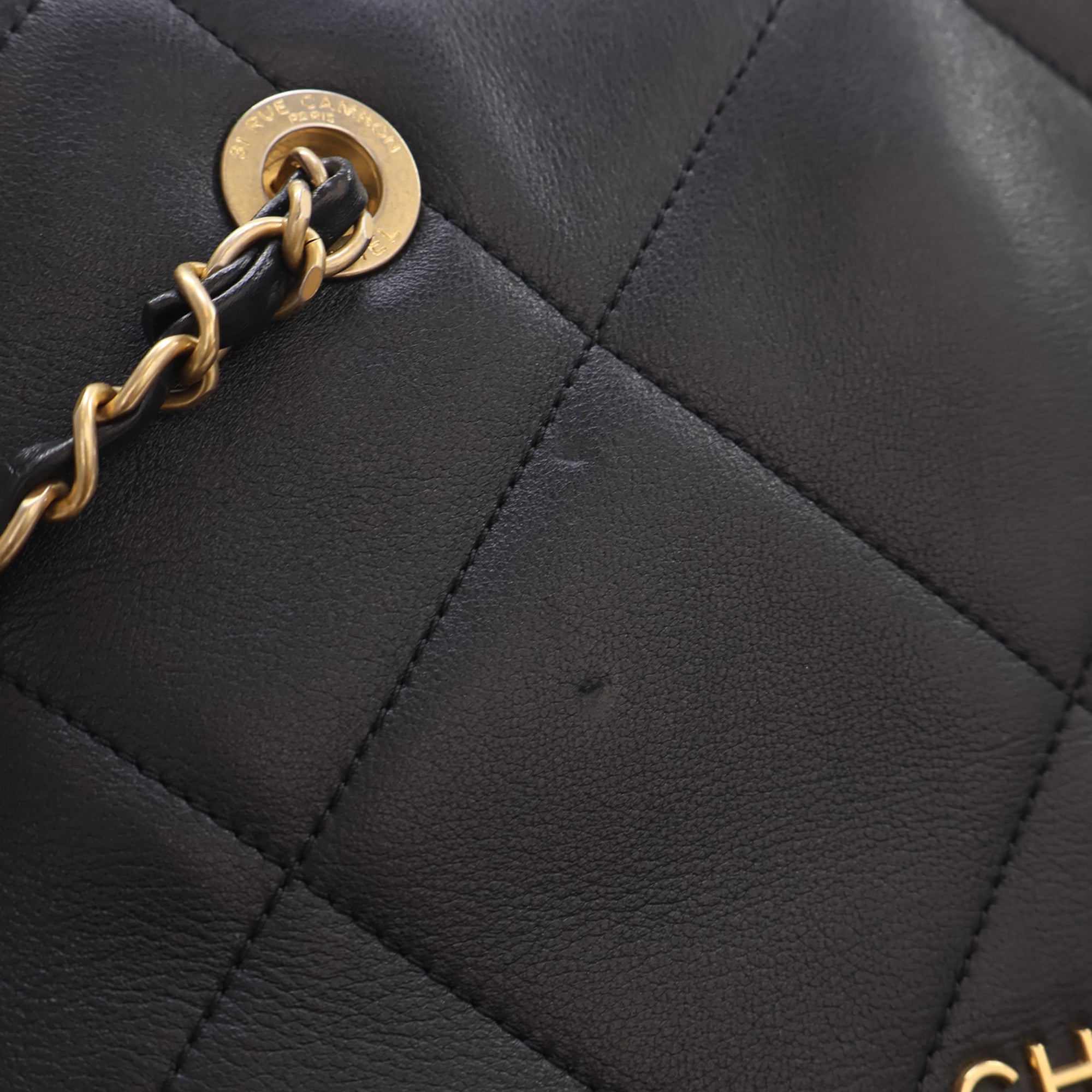 Chanel CC Quilted Lambskin Shopping Tote - image 11