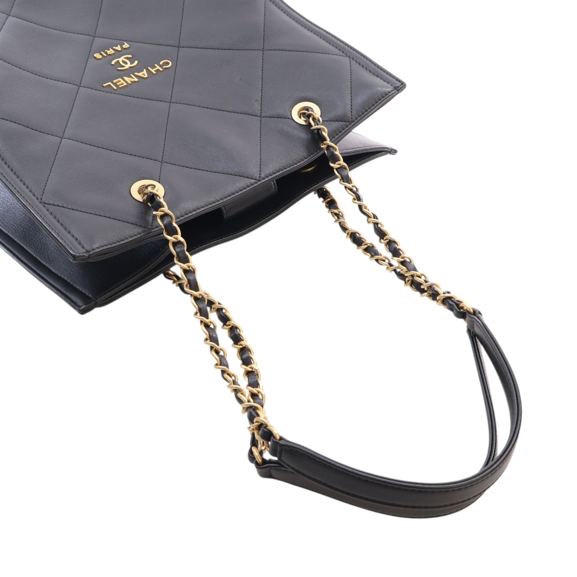 Chanel CC Quilted Lambskin Shopping Tote - image 14