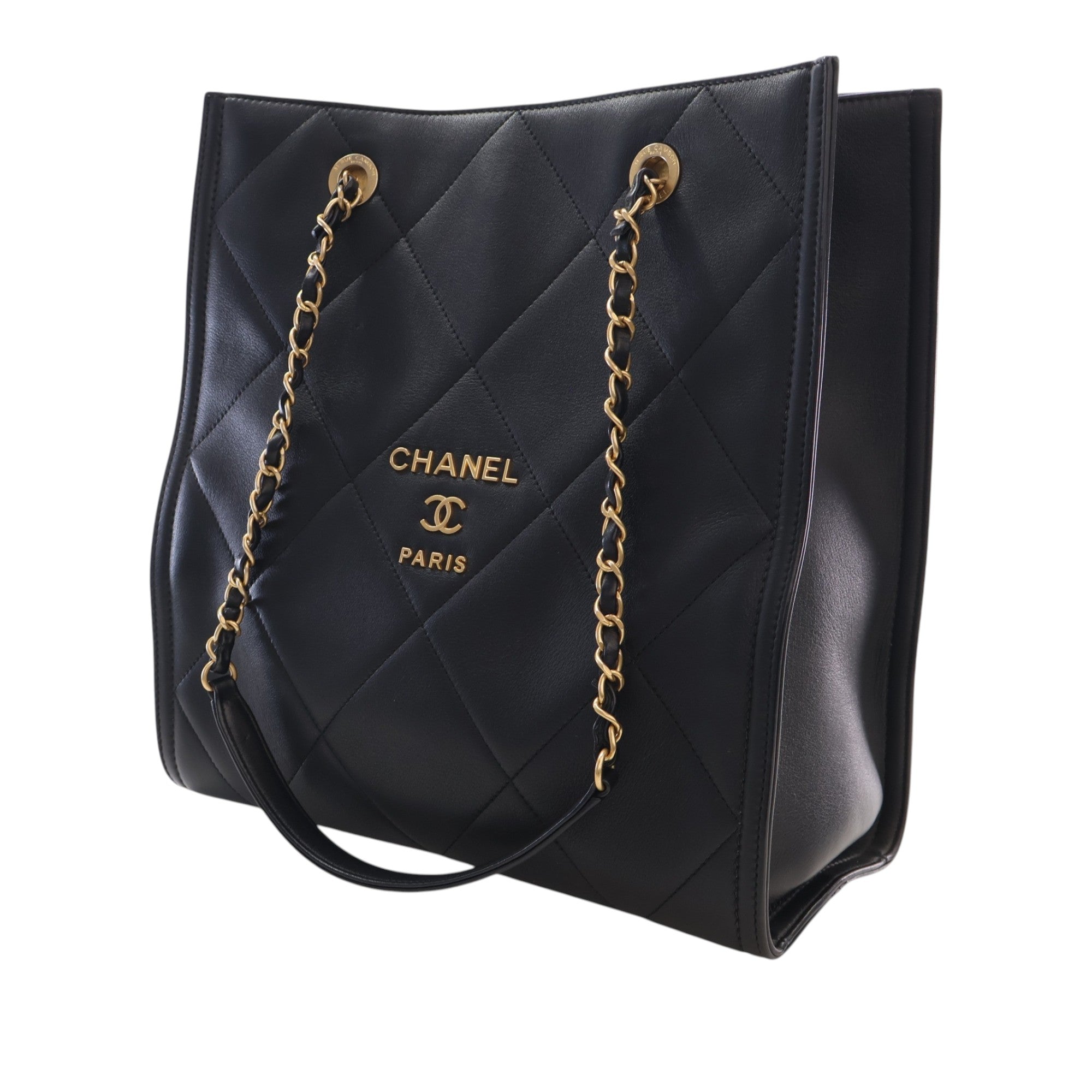 Chanel CC Quilted Lambskin Shopping Tote - image 3
